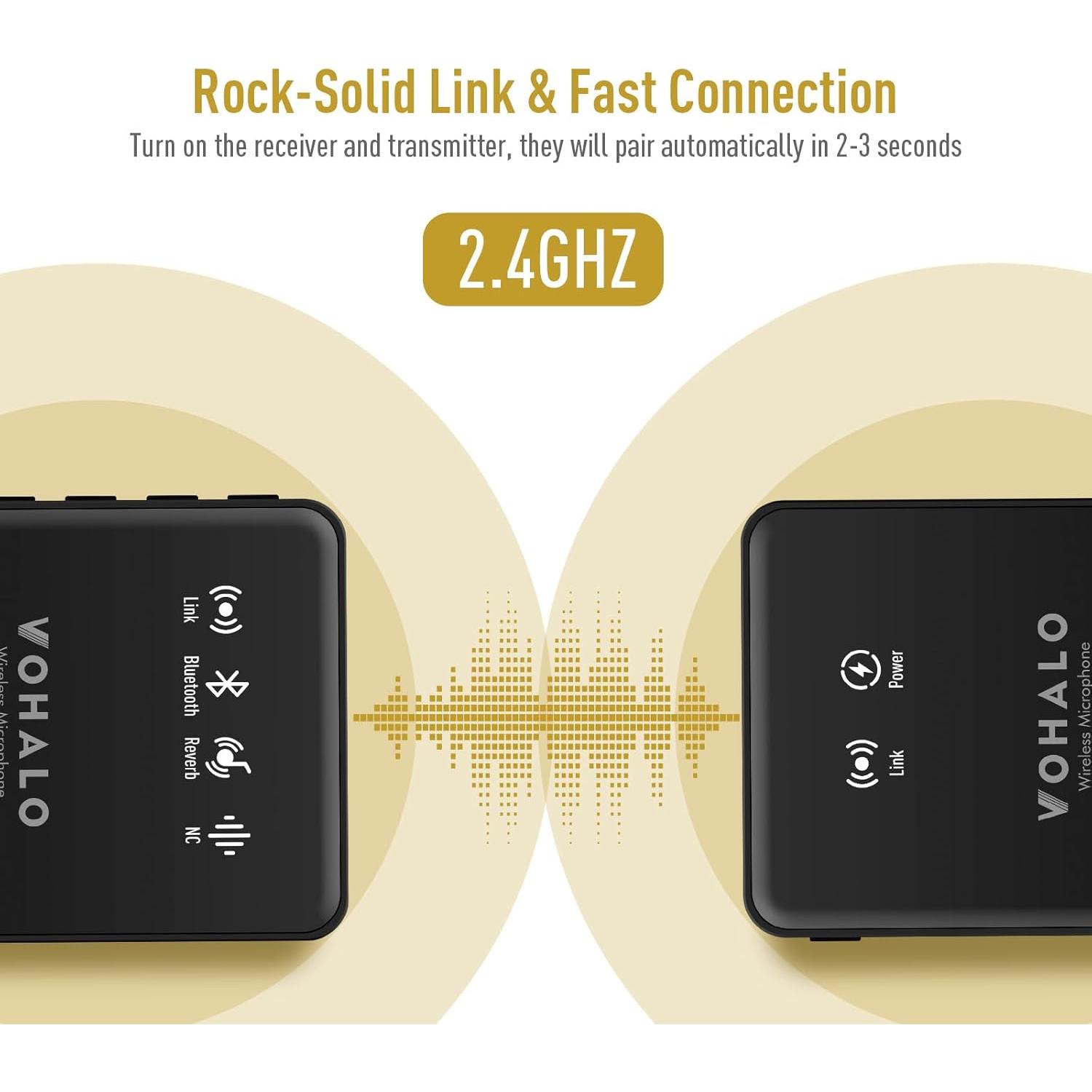 Micrófono Lavalier Inalámbrico VW-10 con Reducción de Ruido