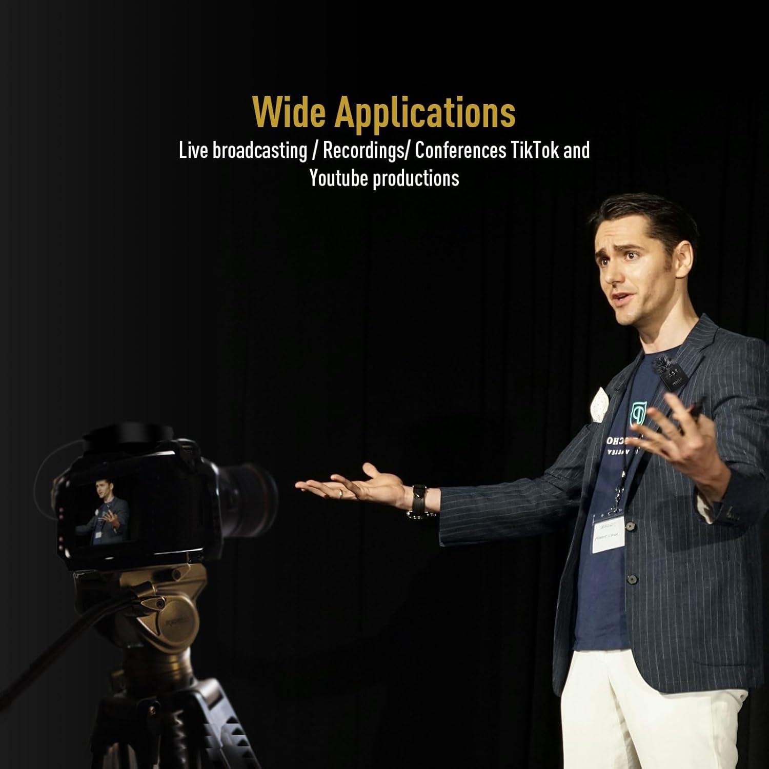 Micrófono Lavalier Inalámbrico VW-10 con Reducción de Ruido