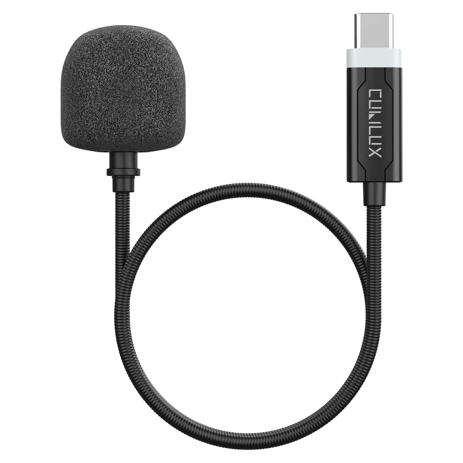 Micrófono Gooseneck USB C Cubilux - Alta Sensibilidad, 30.48 cm