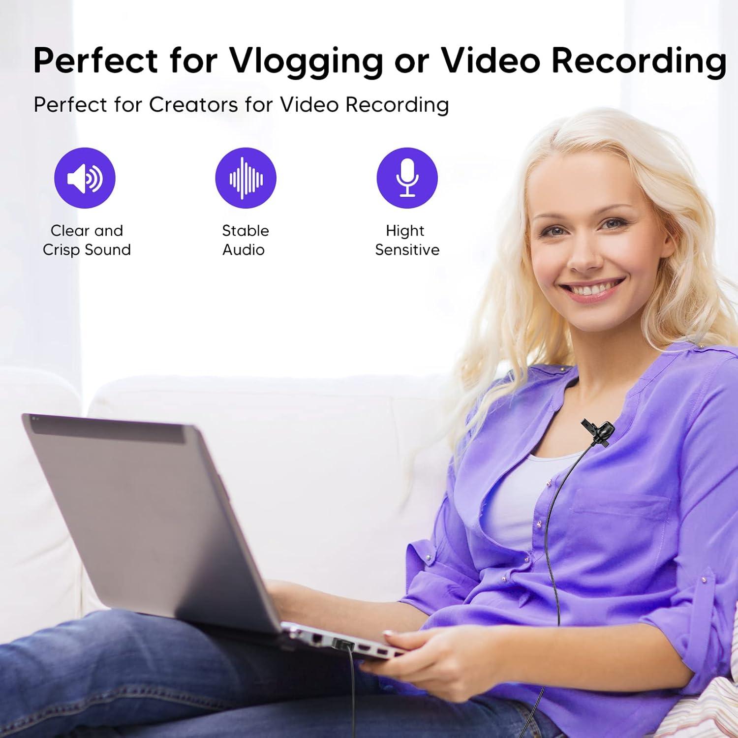 Micrófono Lavalier USB KMAG 2.5m Omnidireccional para PC