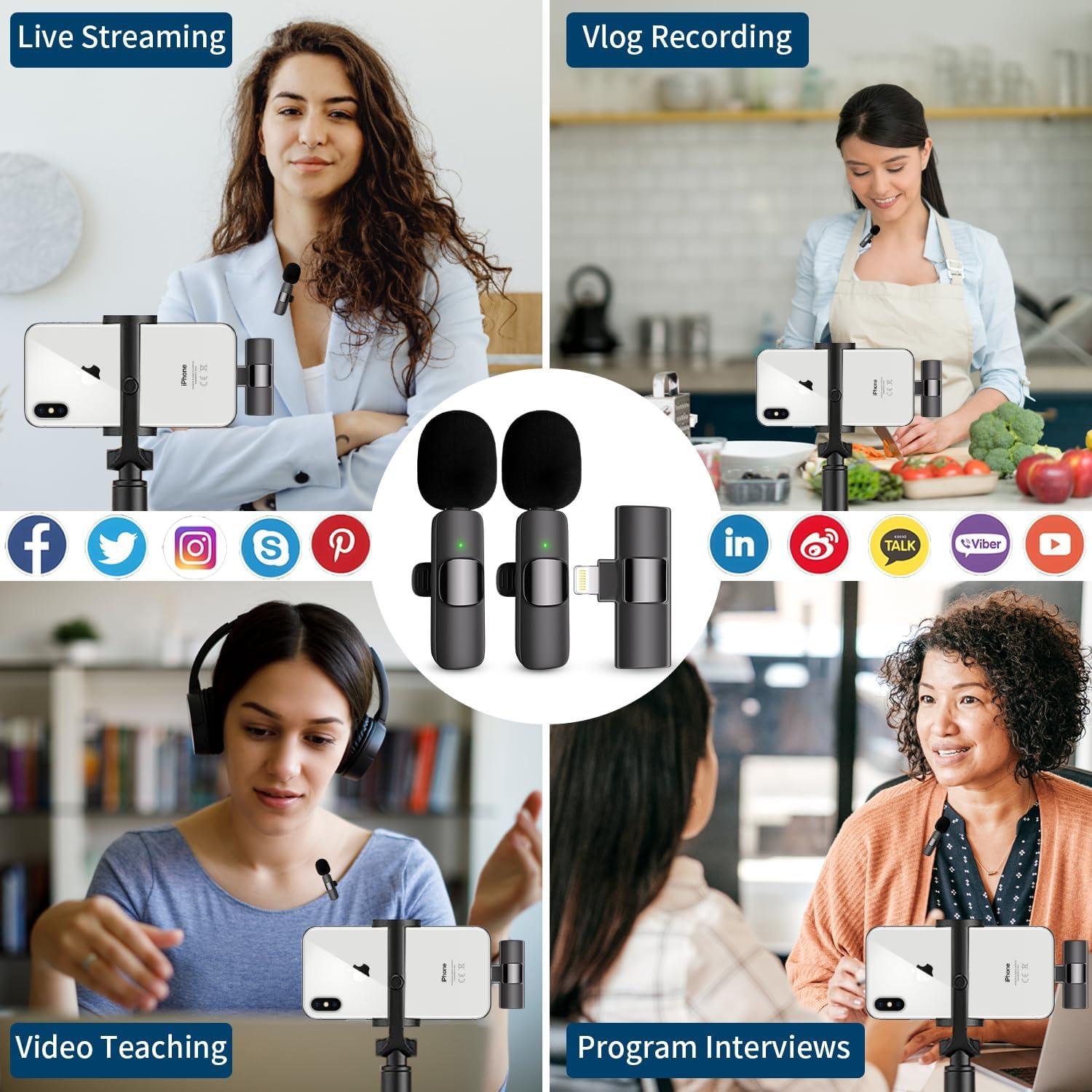 Micrófono Lavalier Inalámbrico Caymuller para iPhone/iPad