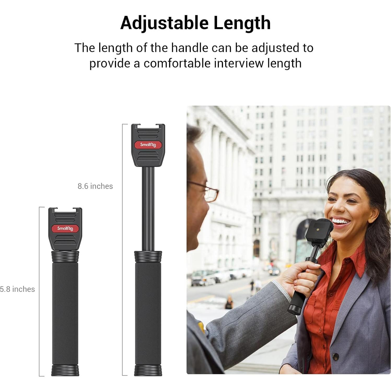 Mango de Micrófono Extensible SmallRig 3182 para Entrevistas