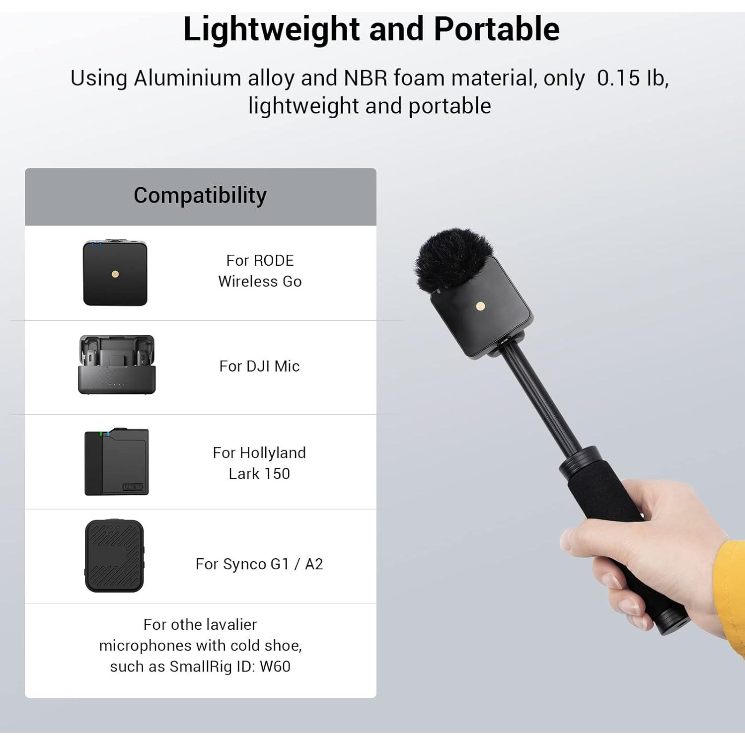Mango de Micrófono Extensible SmallRig 3182 para Entrevistas