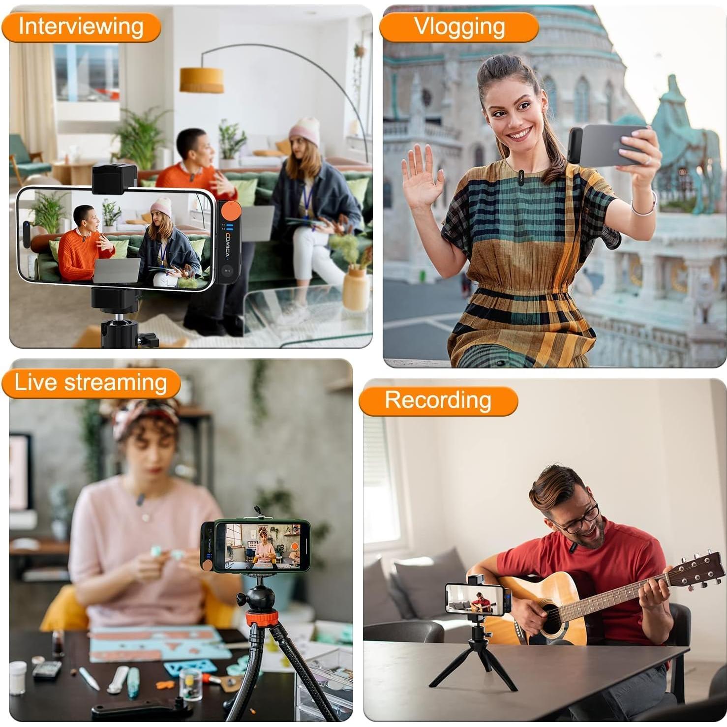 Micrófono Lavalier Inalámbrico Comica Vimo S UC USB-C 200m