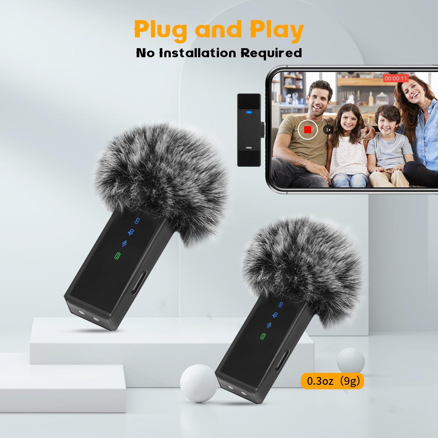 Micrófono Lavalier Inalámbrico AURTEC para iPhone/iPad - 54H Batería