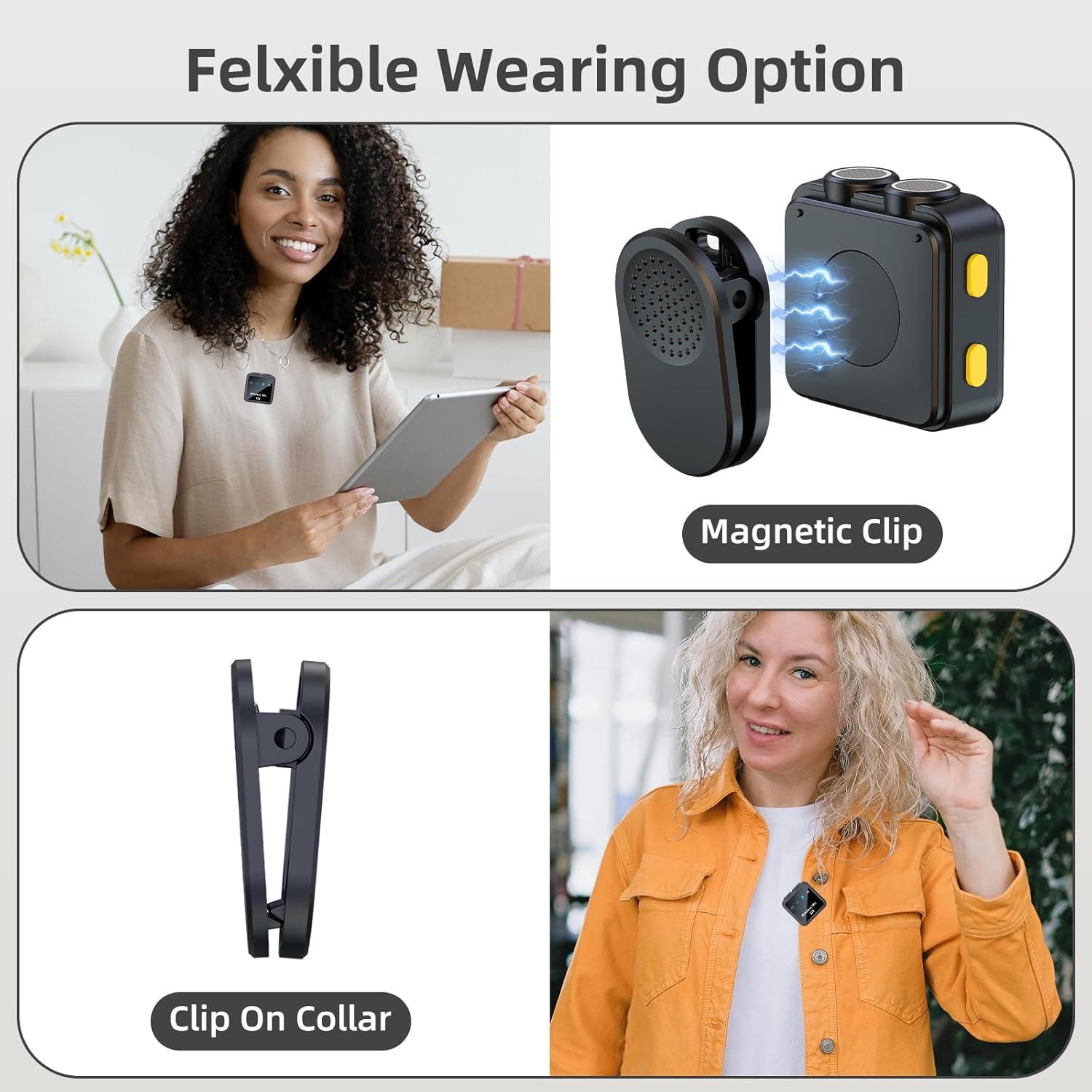 Micrófono Lavalier Inalámbrico NOTEVOX VM32 USB-C para iPhone y Android