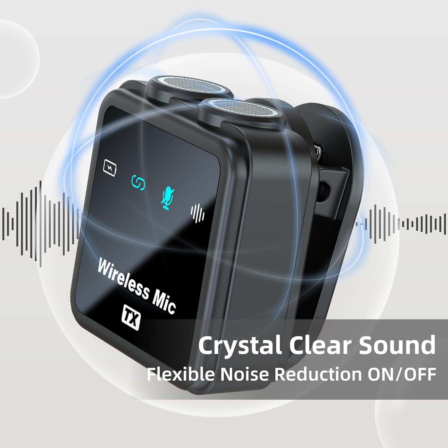 Micrófono Lavalier Inalámbrico NOTEVOX VM32 USB-C para iPhone y Android