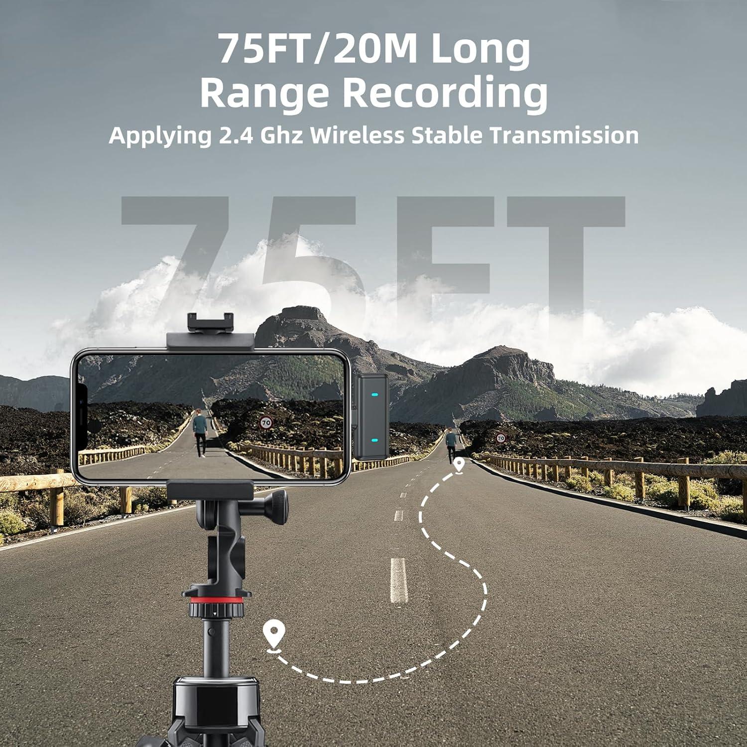 Micrófono Lavalier Inalámbrico NOTEVOX VM32 USB-C para iPhone y Android