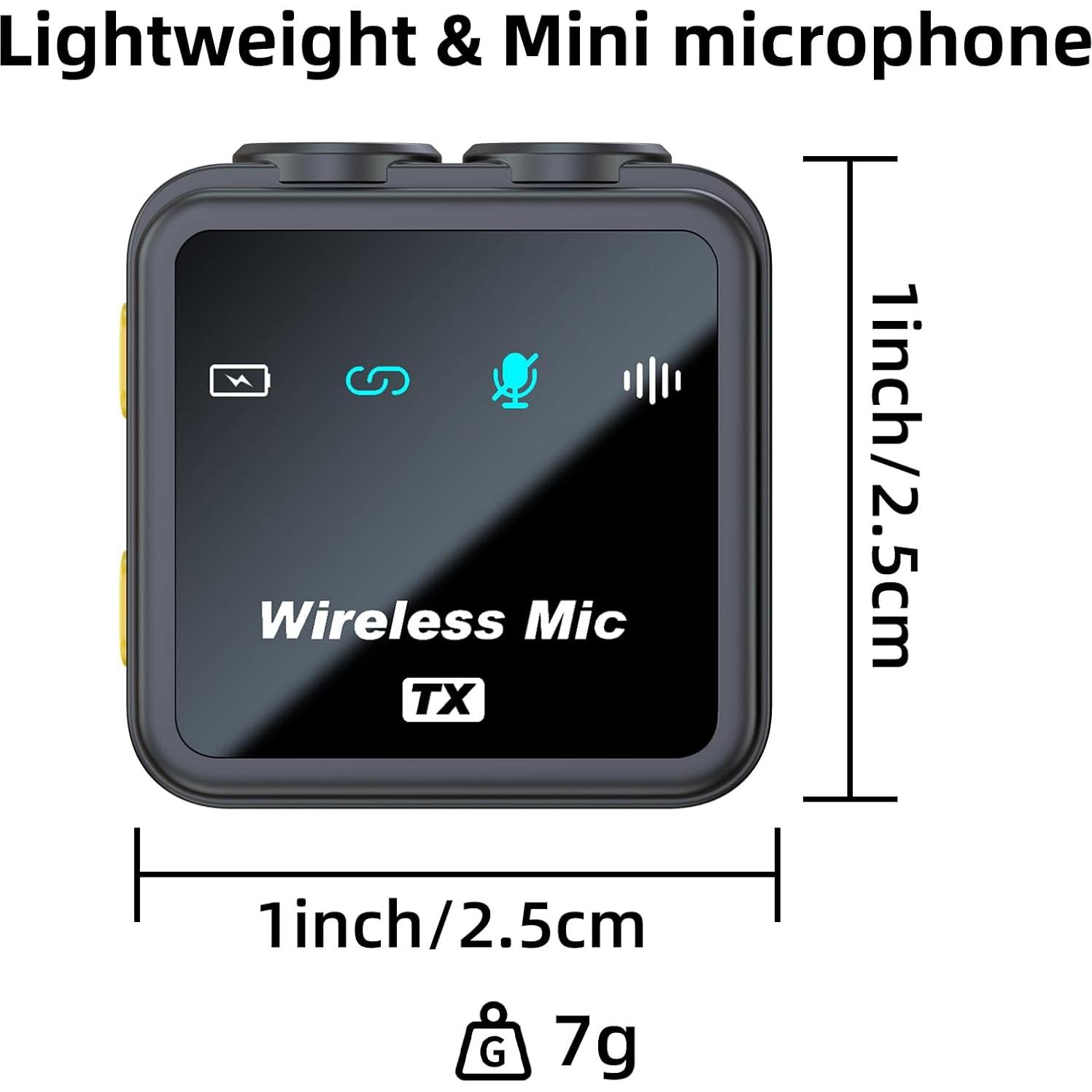 Micrófono Lavalier Inalámbrico NOTEVOX VM32 USB-C para iPhone y Android