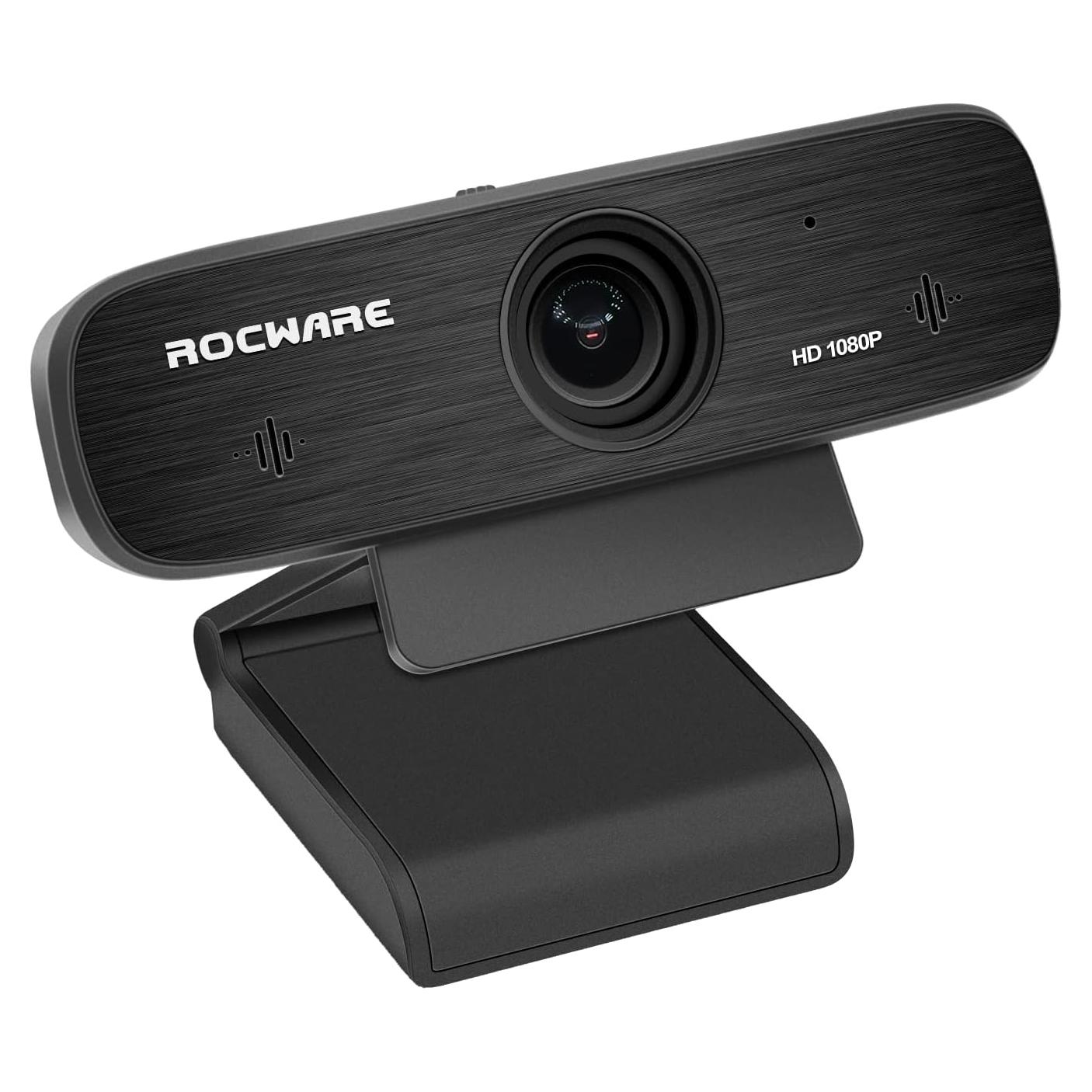 Webcam ROCWARE RC19 2MP HD con micrófono y autofoco