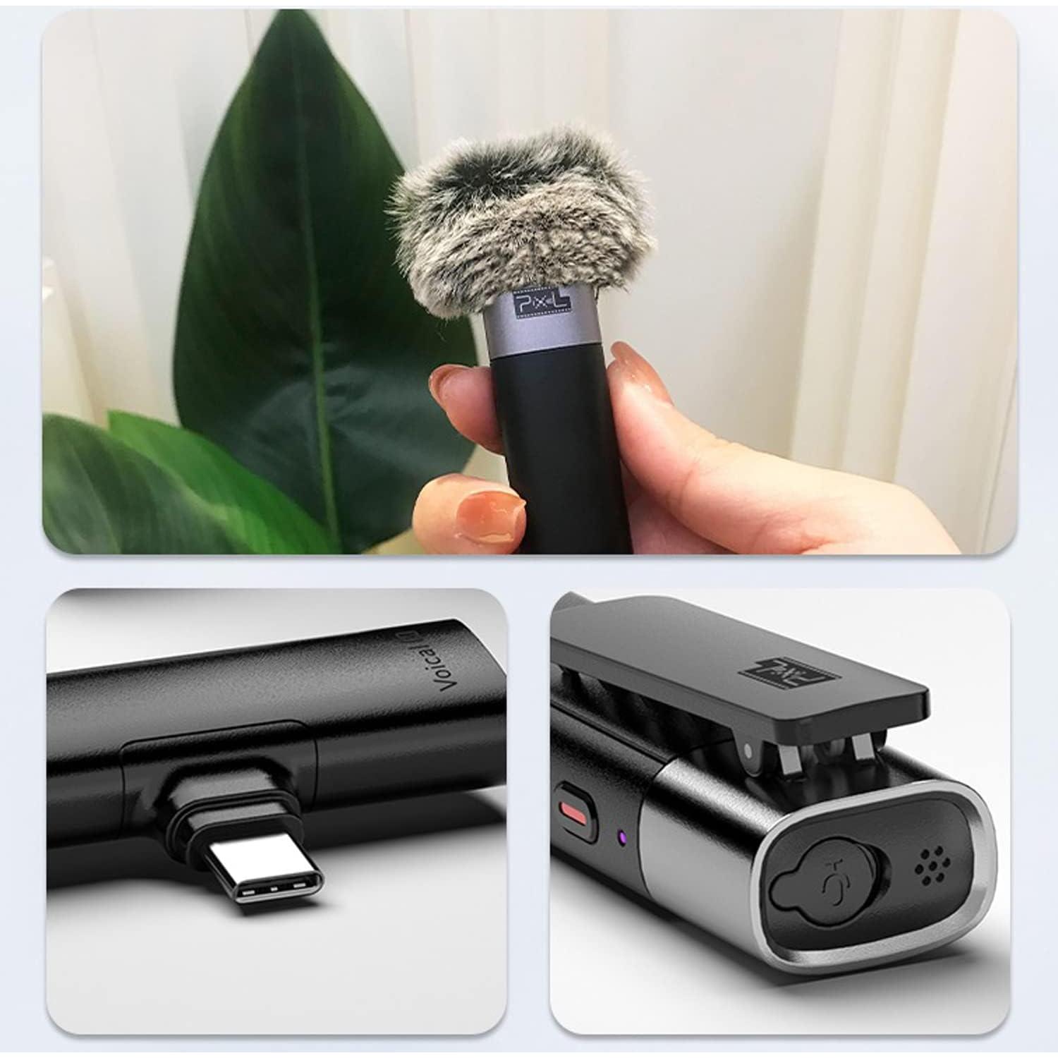 Micrófono Lavalier Inalámbrico Pixel Voical M Type-C 42h Batería