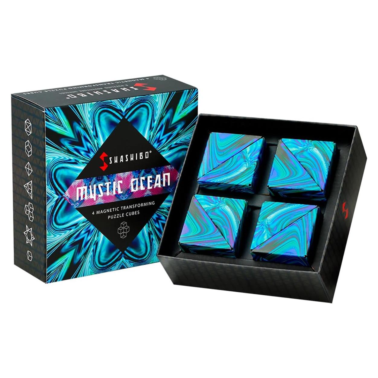 SHASHIBO Cubo Antiestrés Océano Místico - Set de 4