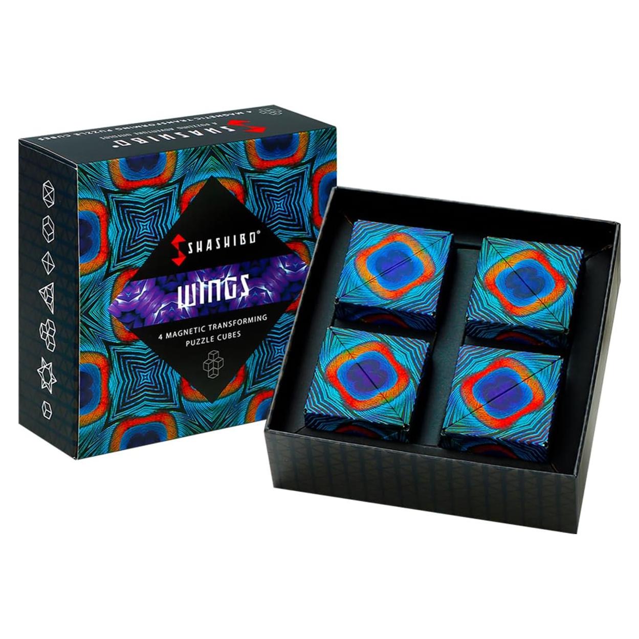 SHASHIBO Cubo Antiestrés - Juguete Sensorial 4 Piezas