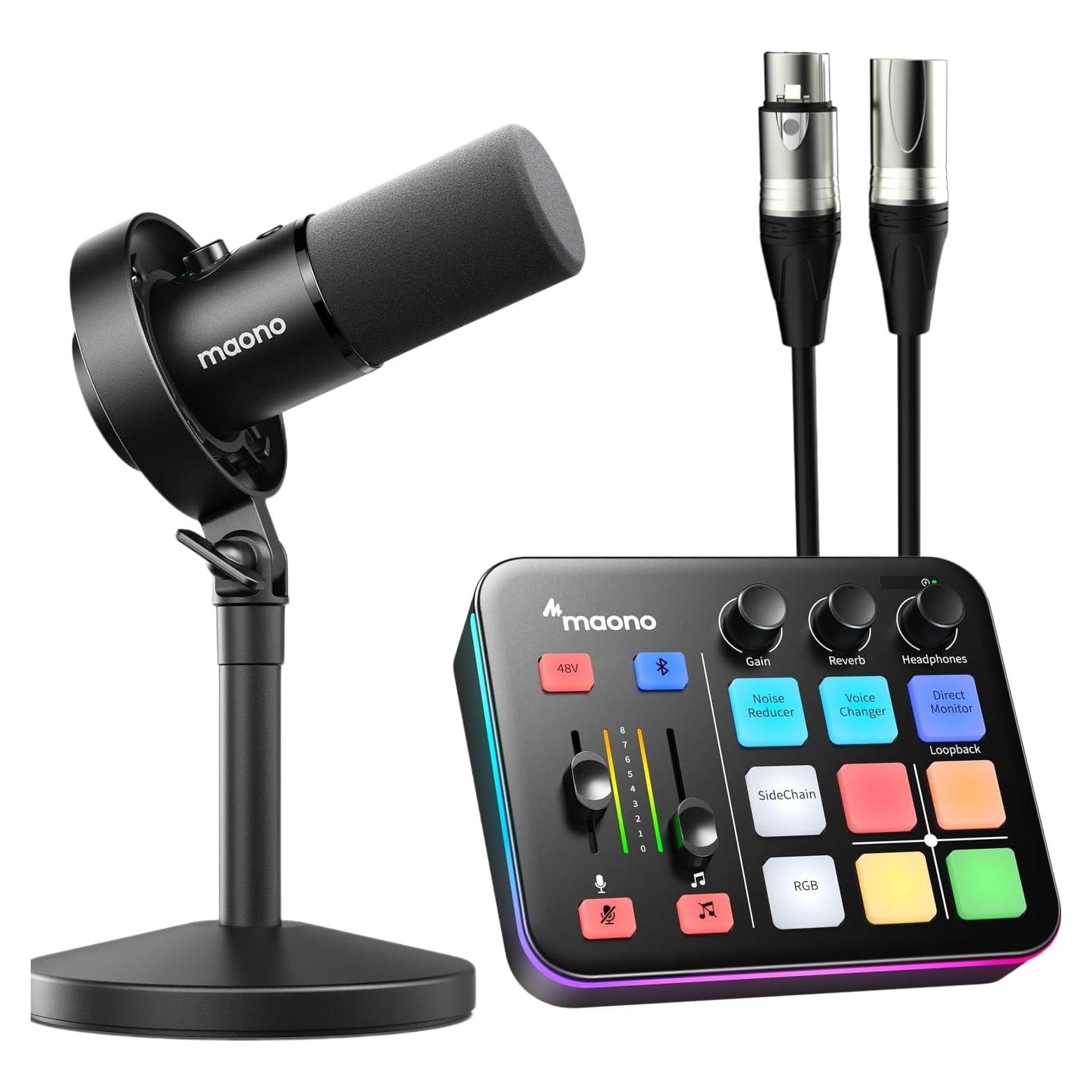 Micrófono Dinámico USB/XLR MAONO PD300XT para Podcast 192kHz