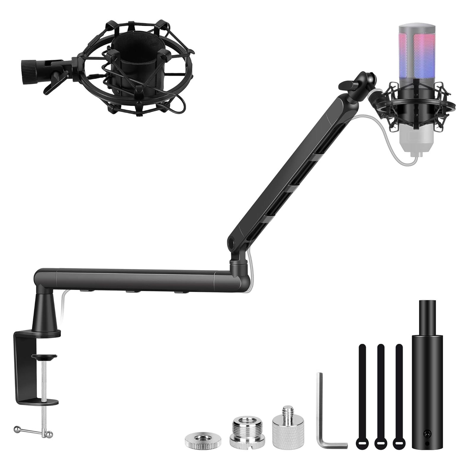 Soporte de Micrófono CAHAYA de Bajo Perfil 360° Ajustable