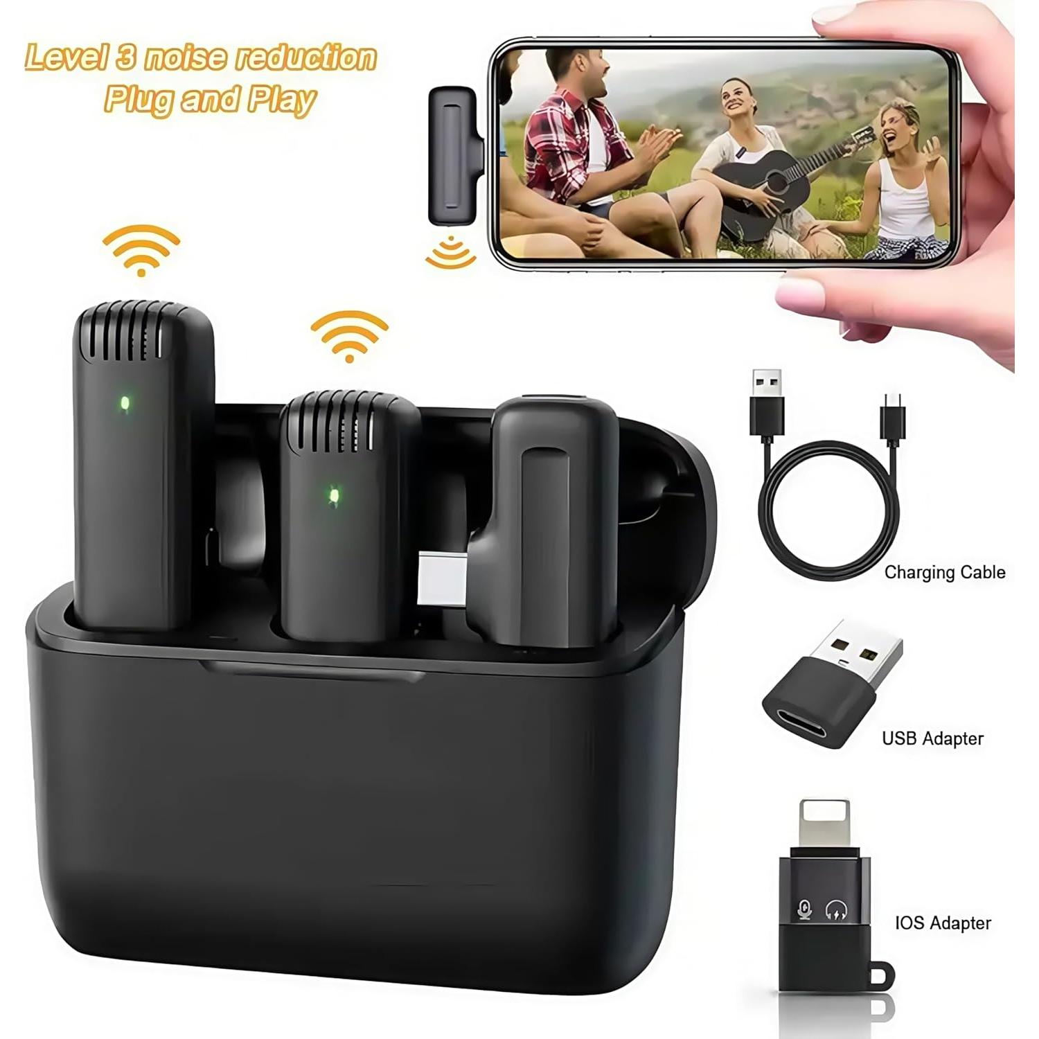 Mini Micrófono Lavalier Inalámbrico QCL MKF-001 con Reducción de Ruido