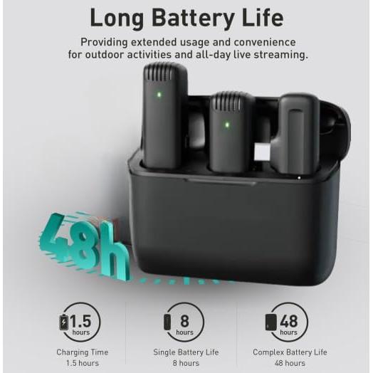 Mini Micrófono Lavalier Inalámbrico QCL MKF-001 con Reducción de Ruido