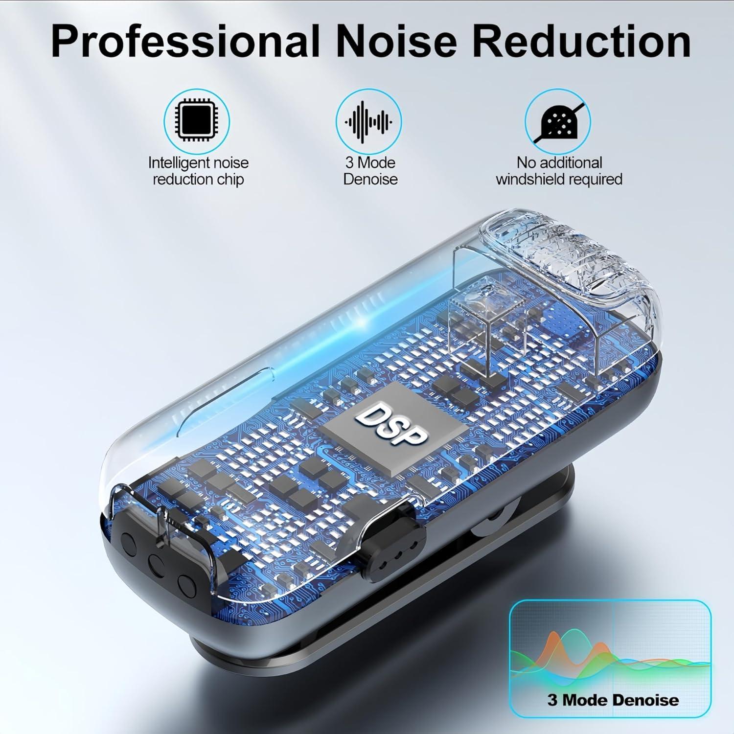 Mini Micrófono Lavalier Inalámbrico QCL MKF-001 con Reducción de Ruido