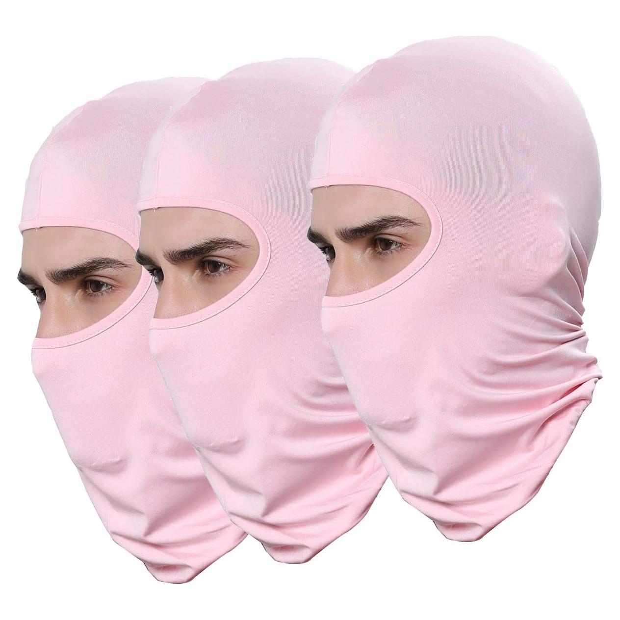 Paquete de 3 Pasamontañas Balaclava Unisex Rosa