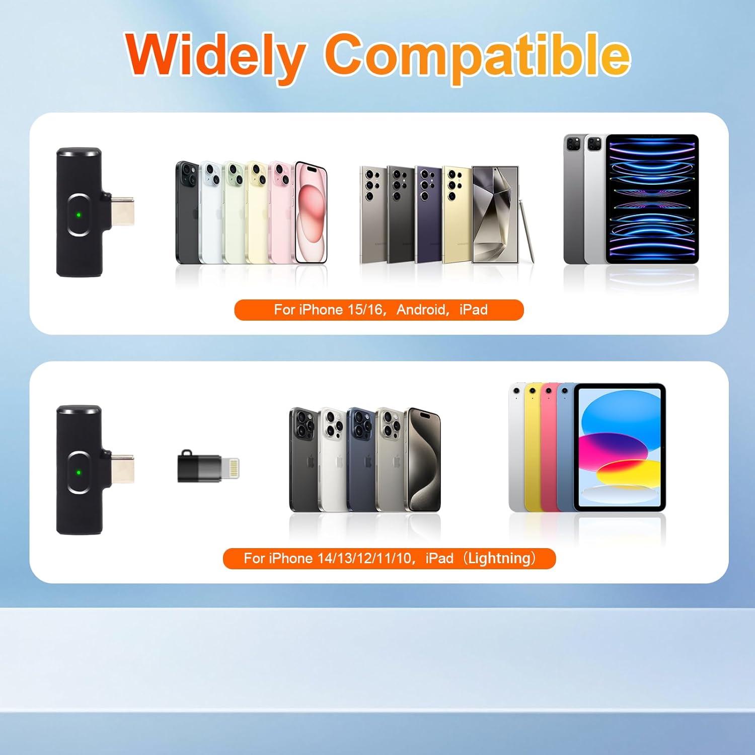 Micrófono Lavalier Inalámbrico KXiSWIE con Estuche USB-C