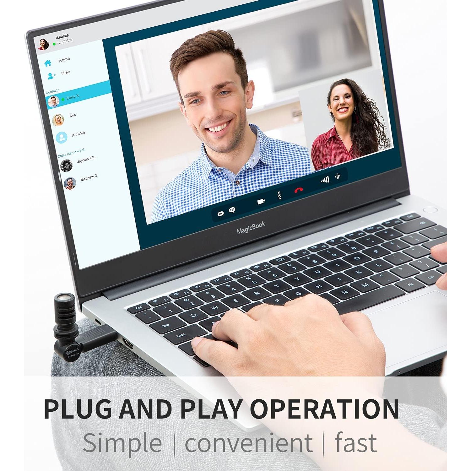 Micrófono USB-A BOYA BY-M100UA Mini Shotgun 14.5g