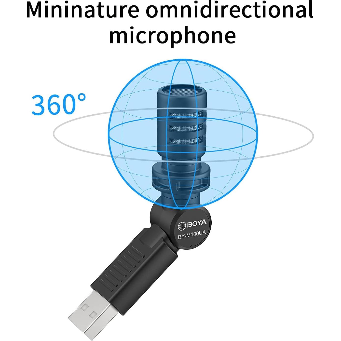 Micrófono USB-A BOYA BY-M100UA Mini Shotgun 14.5g
