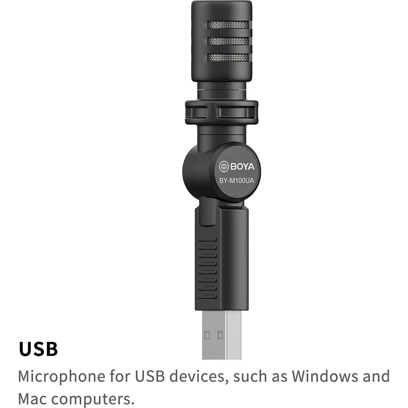 Micrófono USB-A BOYA BY-M100UA Mini Shotgun 14.5g