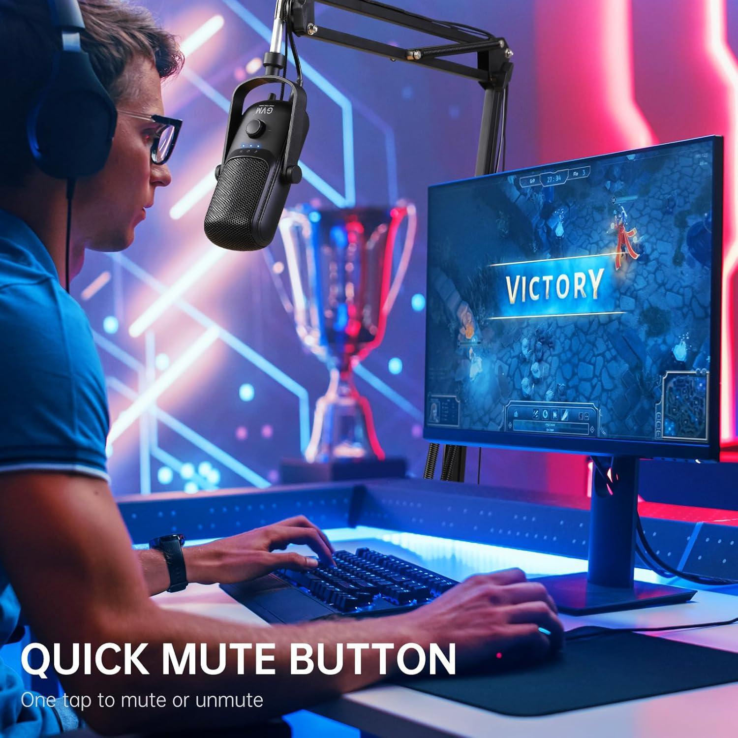 Micrófono de Condensador GVM DRM-M4 USB Tipo C para Podcast