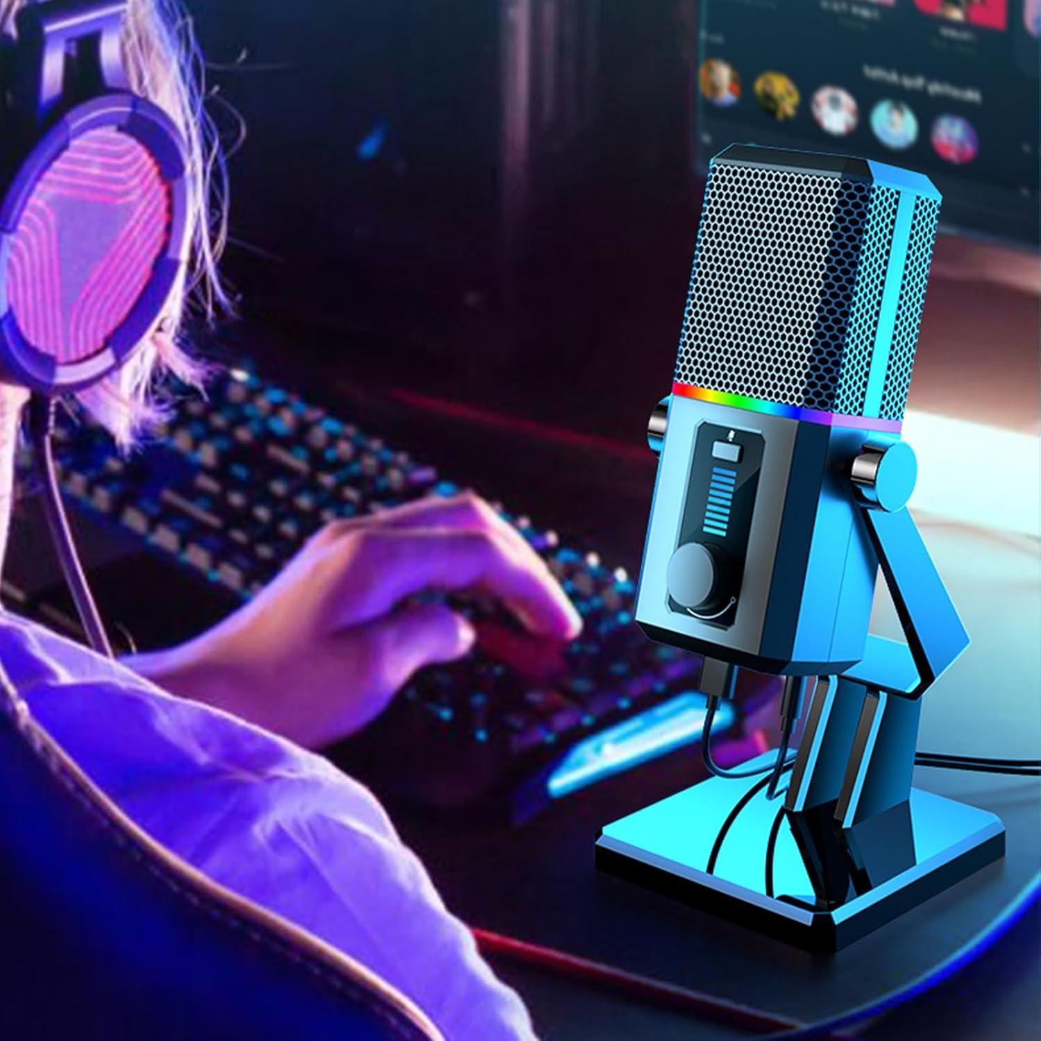 Micrófono USB Gaming con Cancelación de Ruido - 14mm