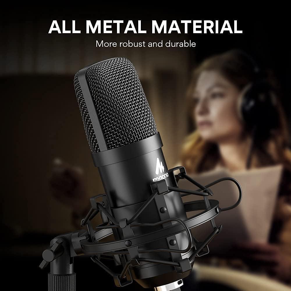 Kit de Micrófono USB MAONO AU-A04T con Auriculares MH601