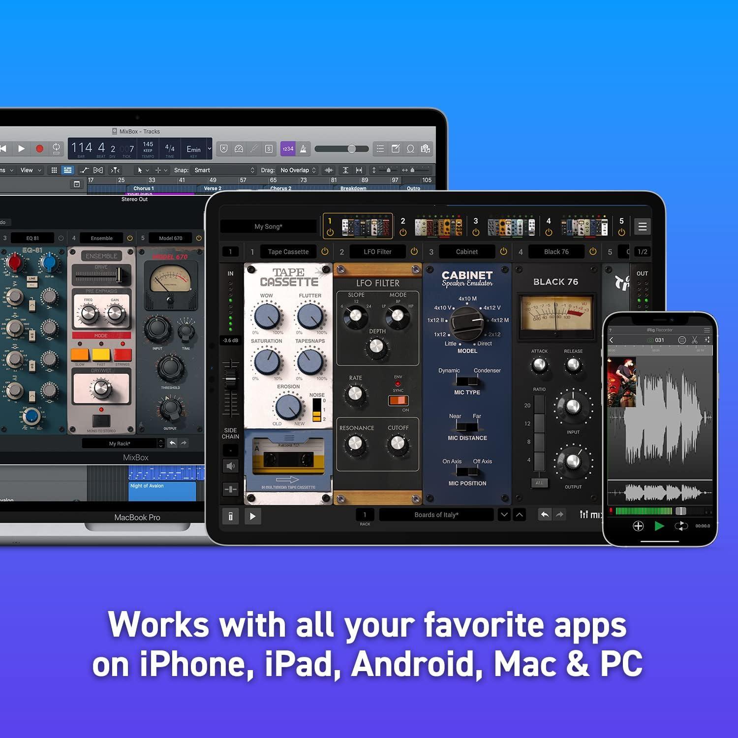 Micrófono IK Multimedia iRig Stream Mic Pro con interfaz de audio