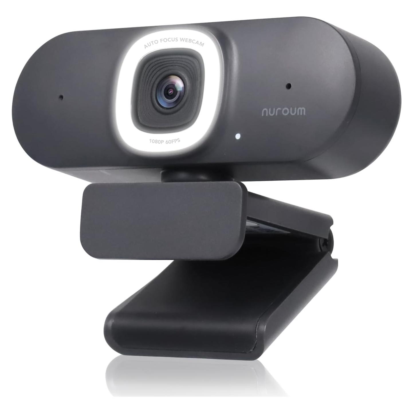 Cámara Web NUROUM V15-AFL 1080P con Luz Anular y Autofoco