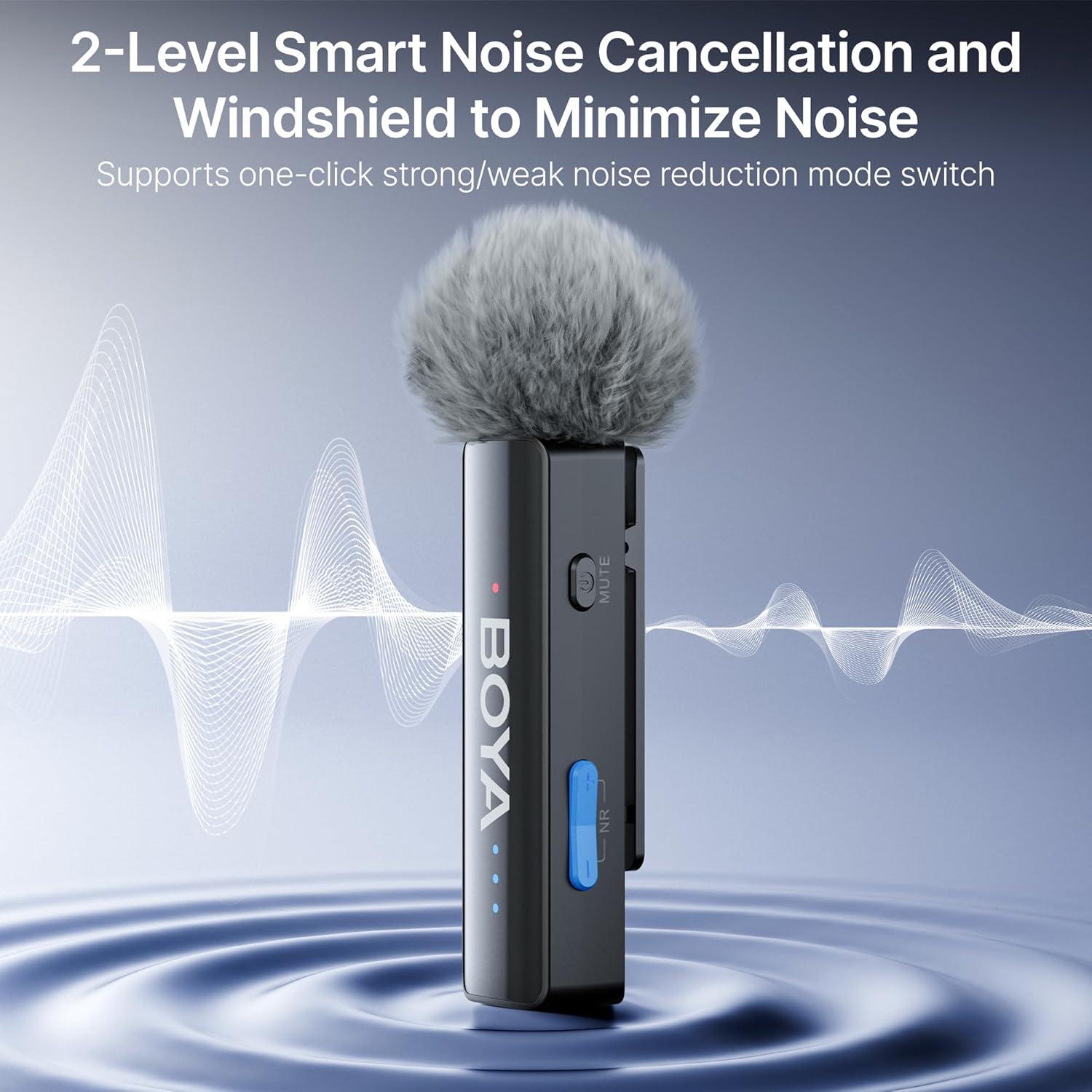 Micrófono Lavalier Inalámbrico BOYA BOYALINK 2 A1 48kHz