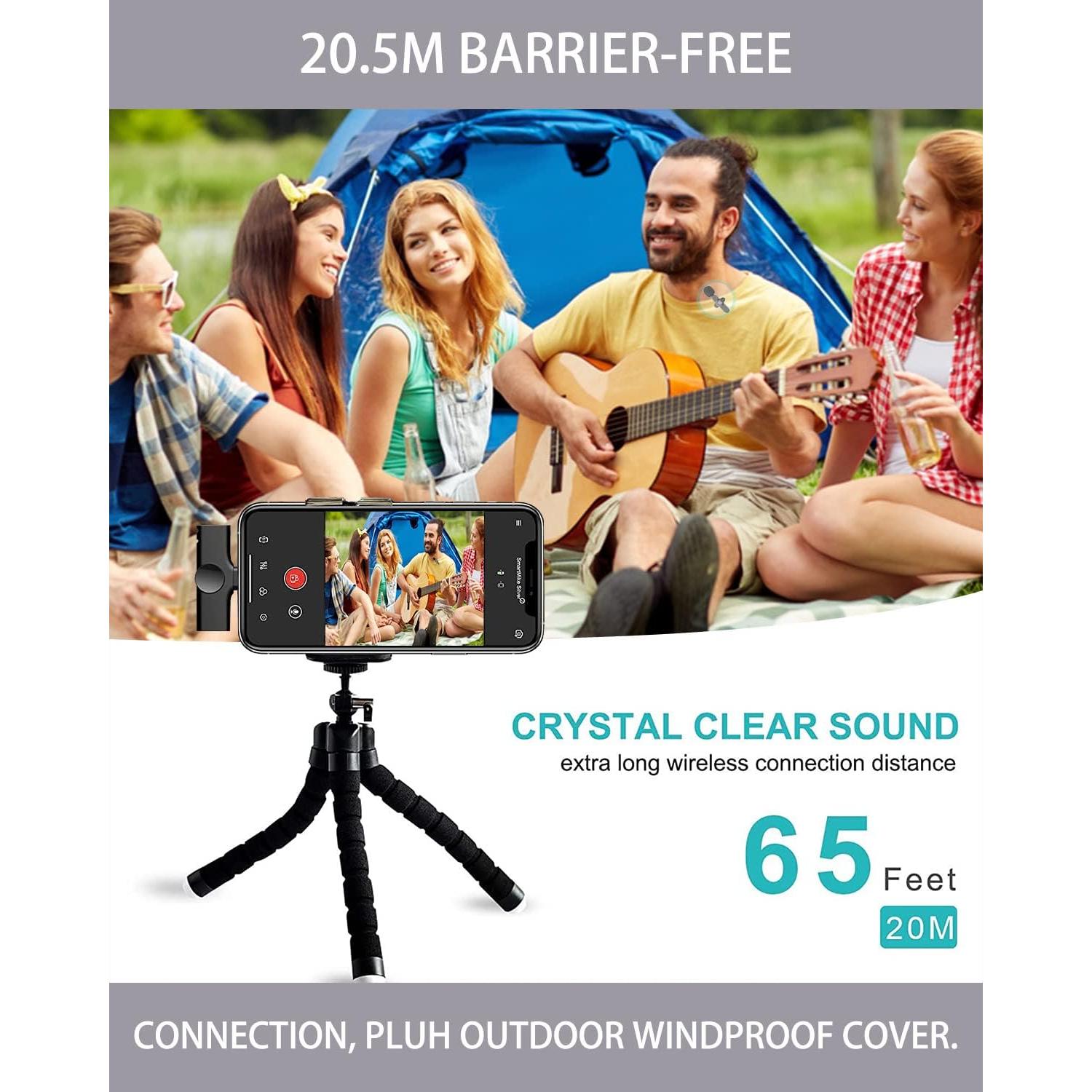 Micrófono Lavalier Inalámbrico KDMLR para iPhone y iPad