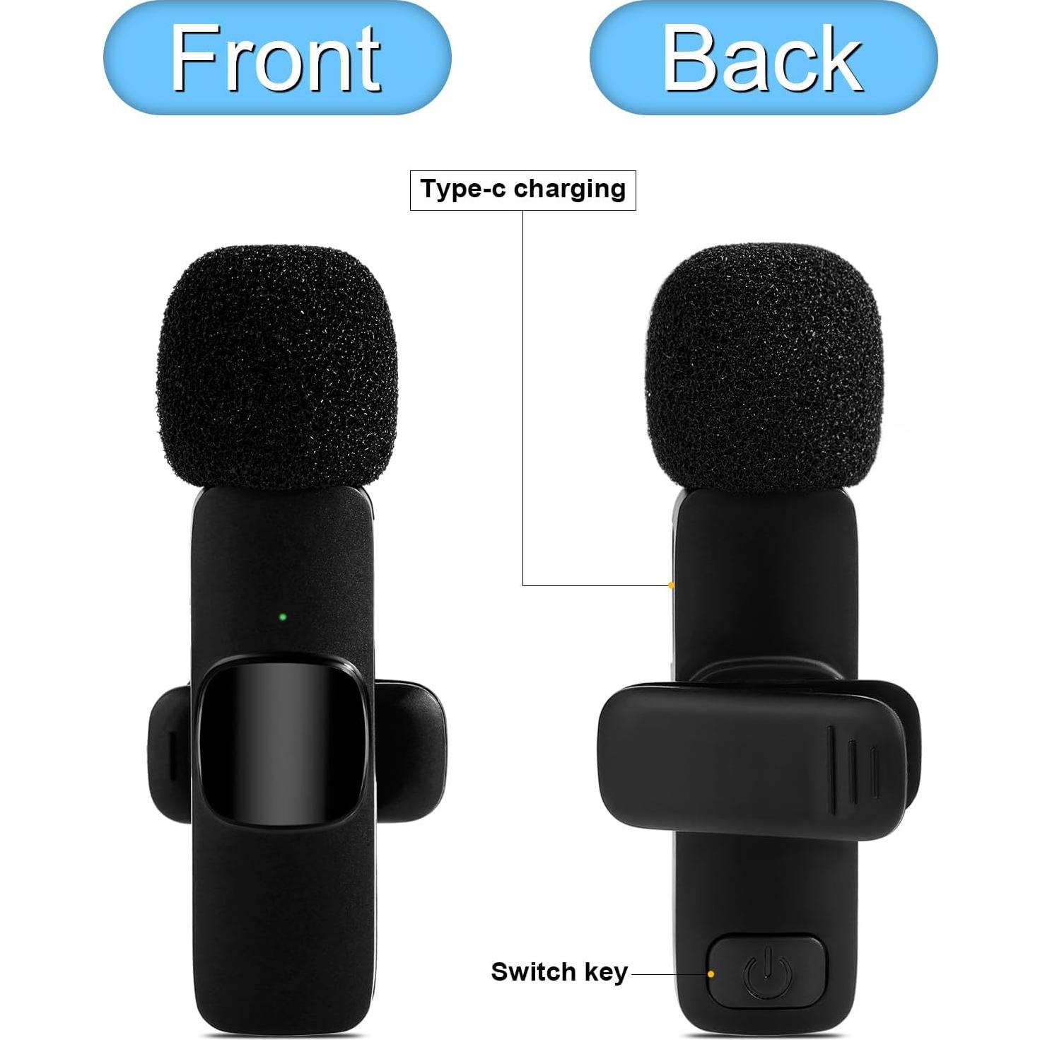 Micrófono Lavalier Inalámbrico Ocdonor K1 con Cancelación de Ruido