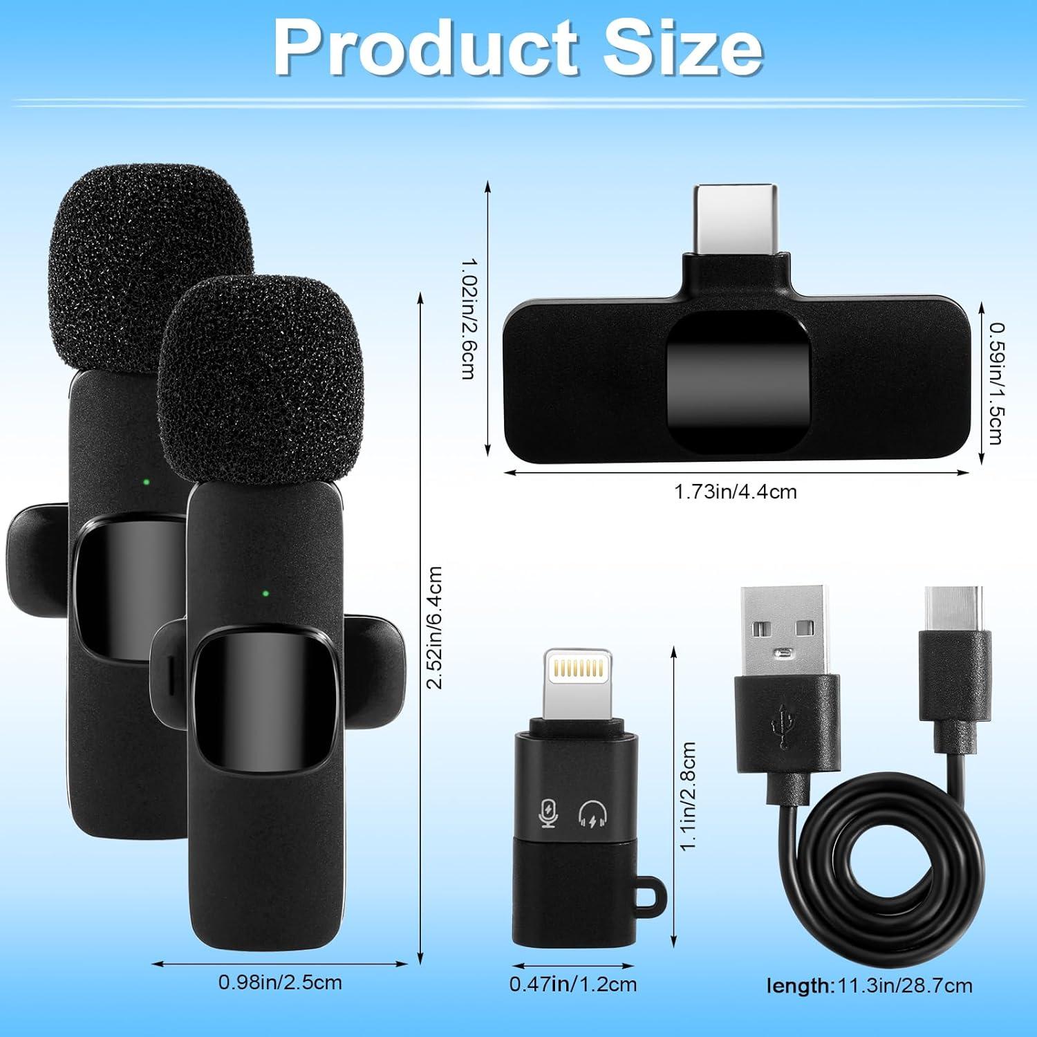 Micrófono Lavalier Inalámbrico Ocdonor K1 con Cancelación de Ruido