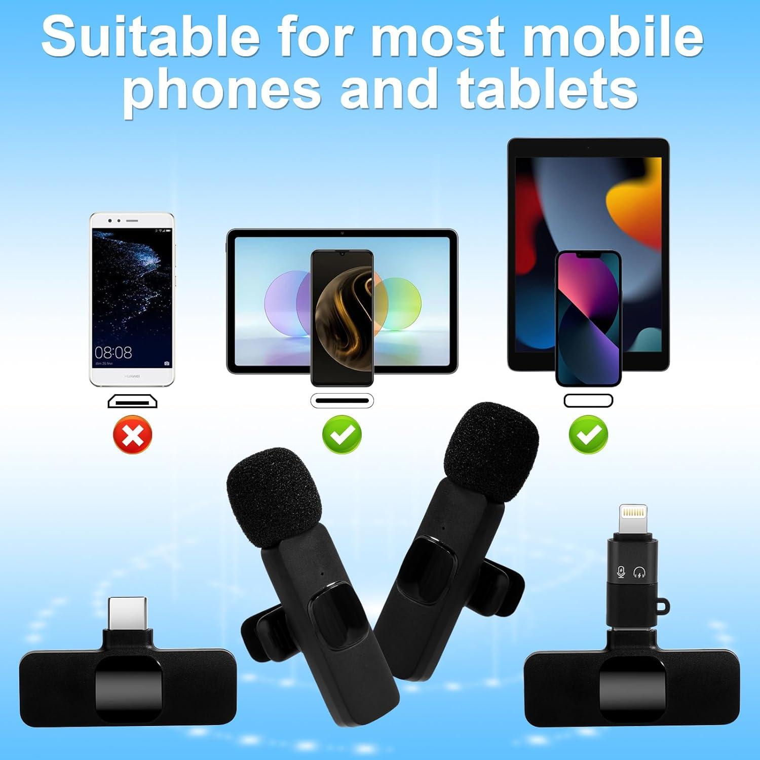 Micrófono Lavalier Inalámbrico Ocdonor K1 con Cancelación de Ruido