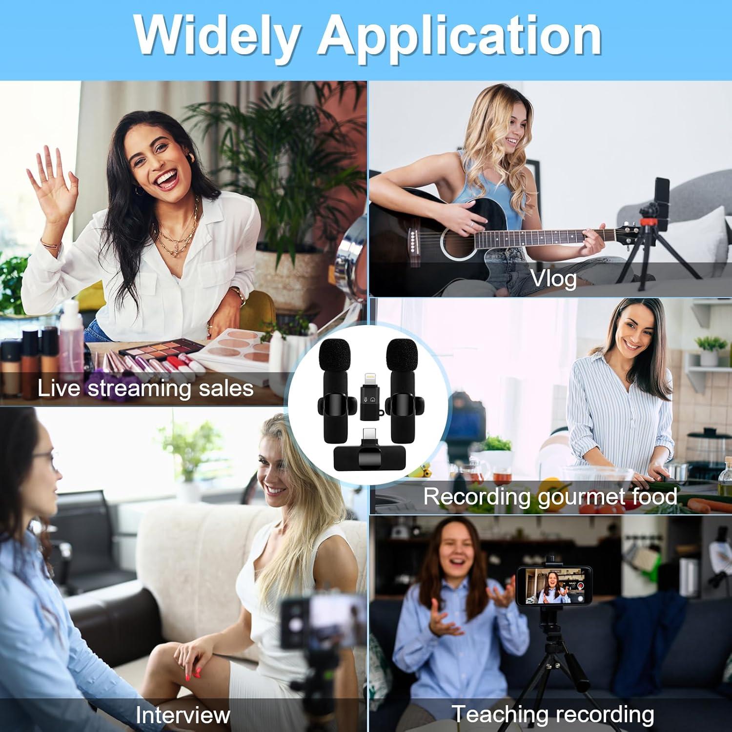 Micrófono Lavalier Inalámbrico Ocdonor K1 con Cancelación de Ruido