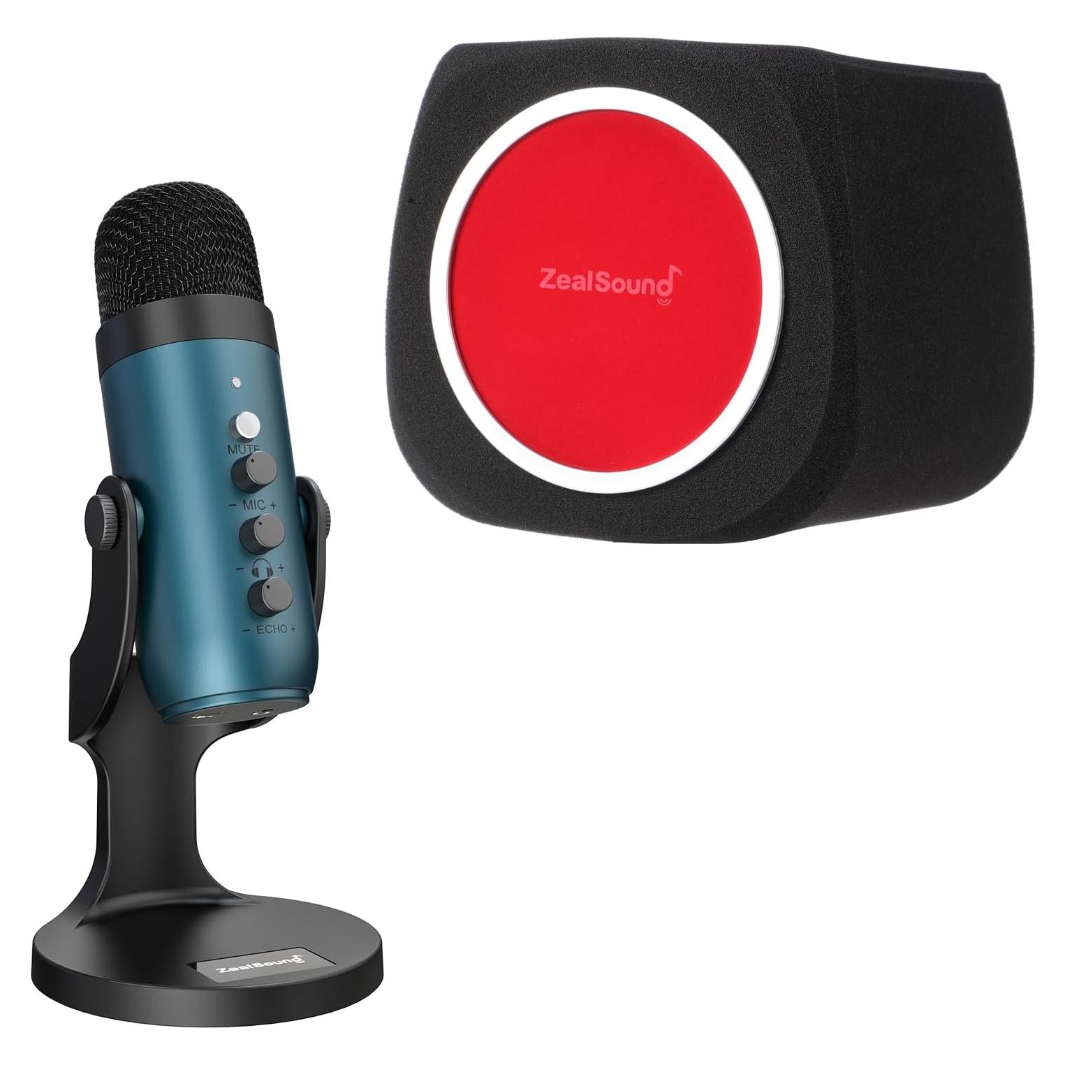 Micrófono USB ZealSound K66T con Filtro Pop y Accesorios