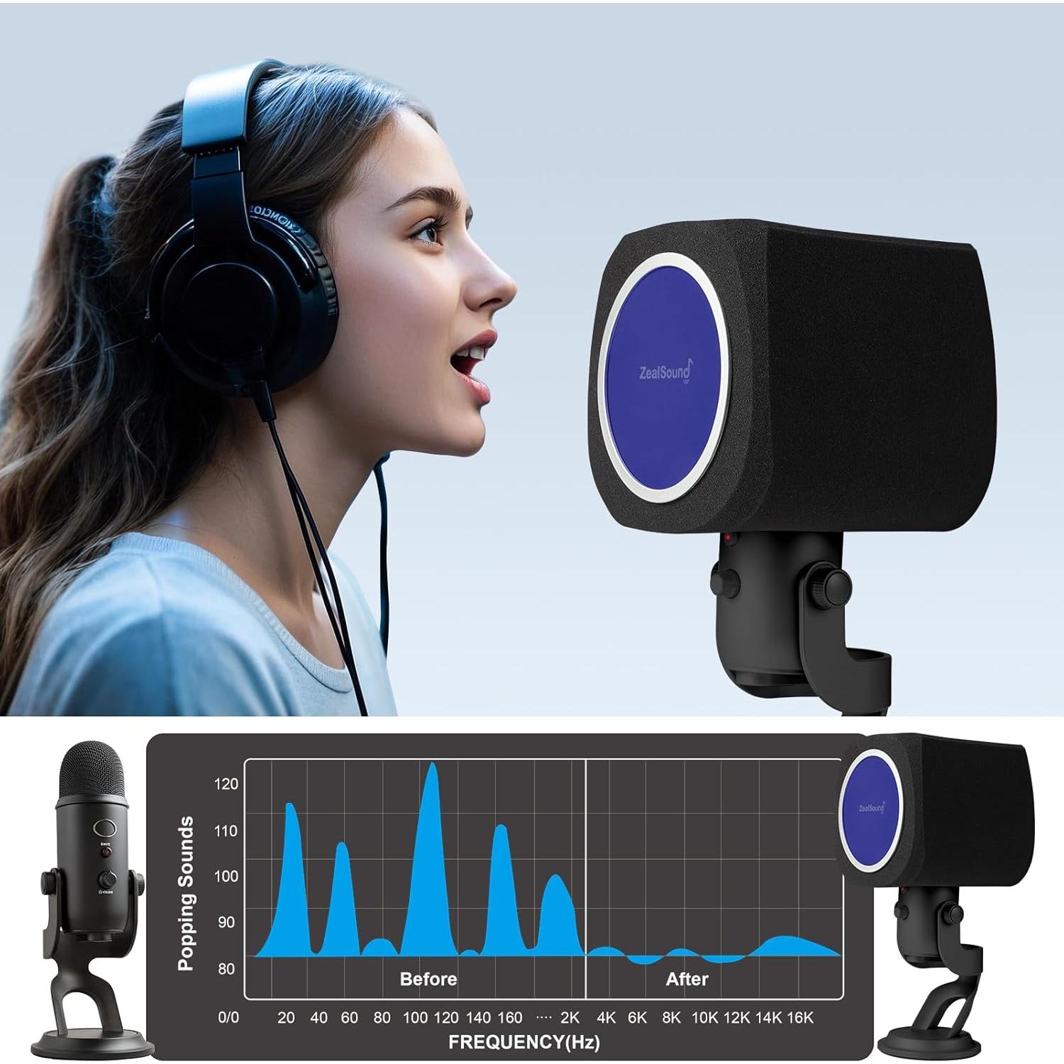 Micrófono USB ZealSound K66T con Filtro Pop y Accesorios