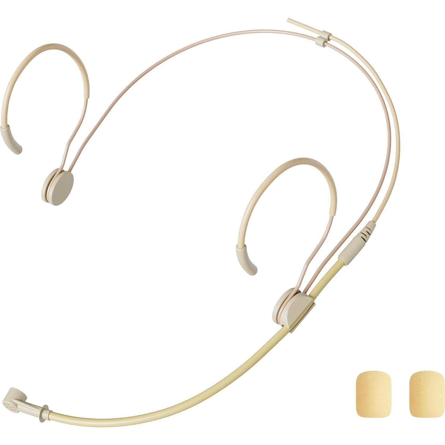 J K MIC-J 069 Earhook Headworn Headset Unidirectional Microphone - Standard 1/8" TRS Connector