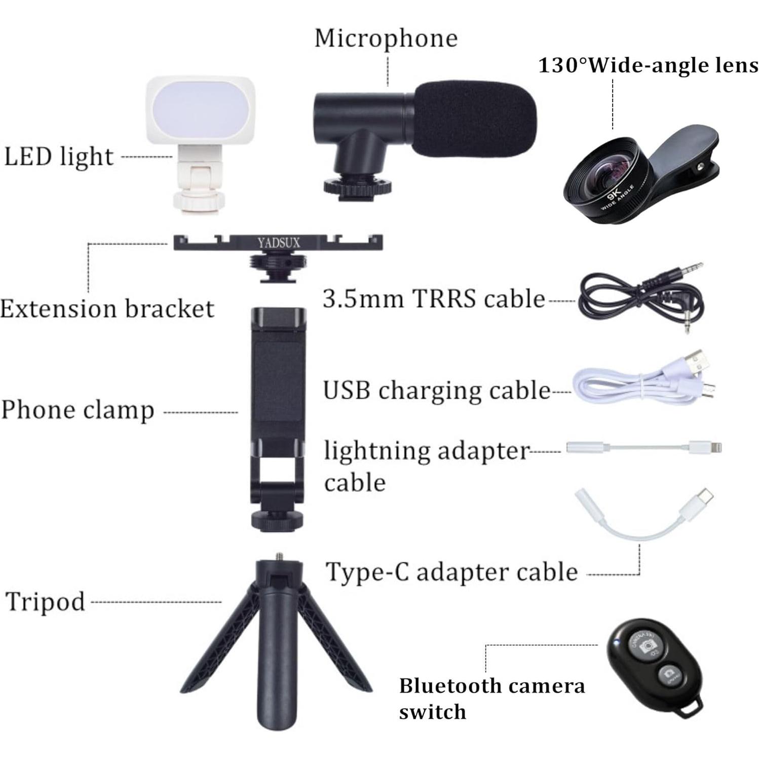 Kit Vlogging Profesional para Teléfonos - 8 Accesorios Premium