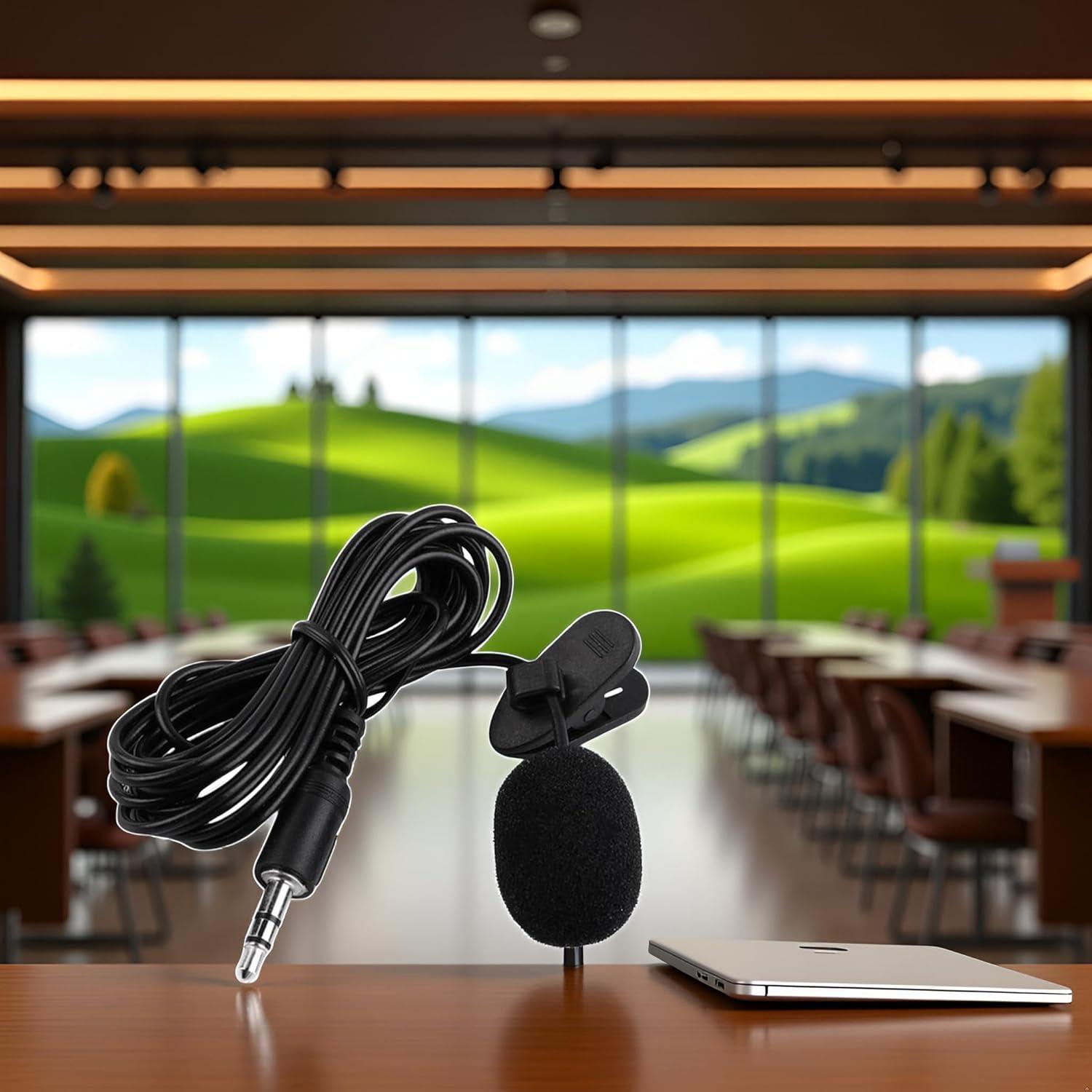 Micrófono Lavalier con Cable 3.5mm WsjiaboFux para PC y Teléfono