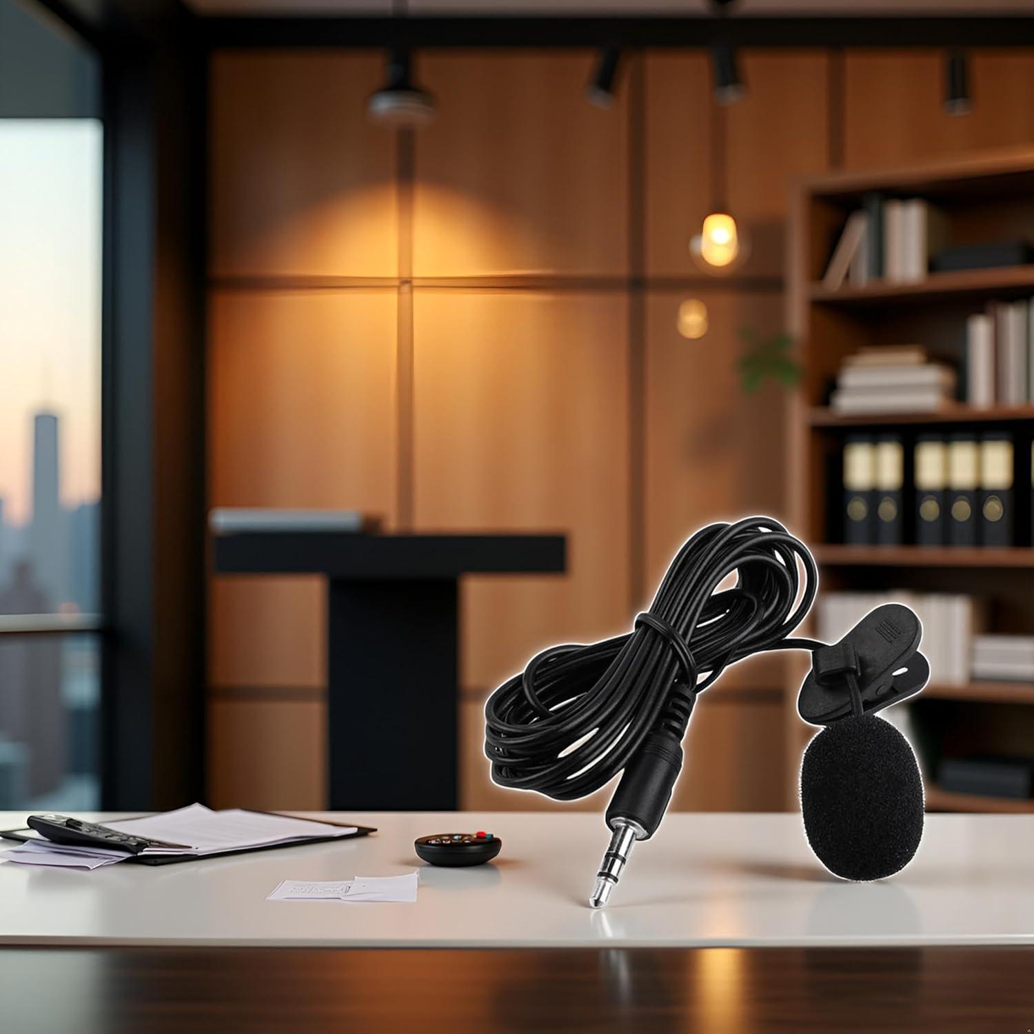 Micrófono Lavalier con Cable 3.5mm WsjiaboFux para PC y Teléfono