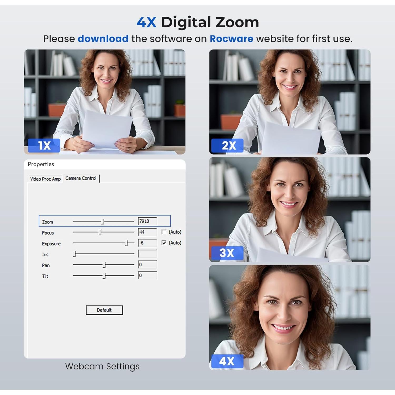 Cámara Web ROCWARE RC15 1080P con Micrófono y Privacidad