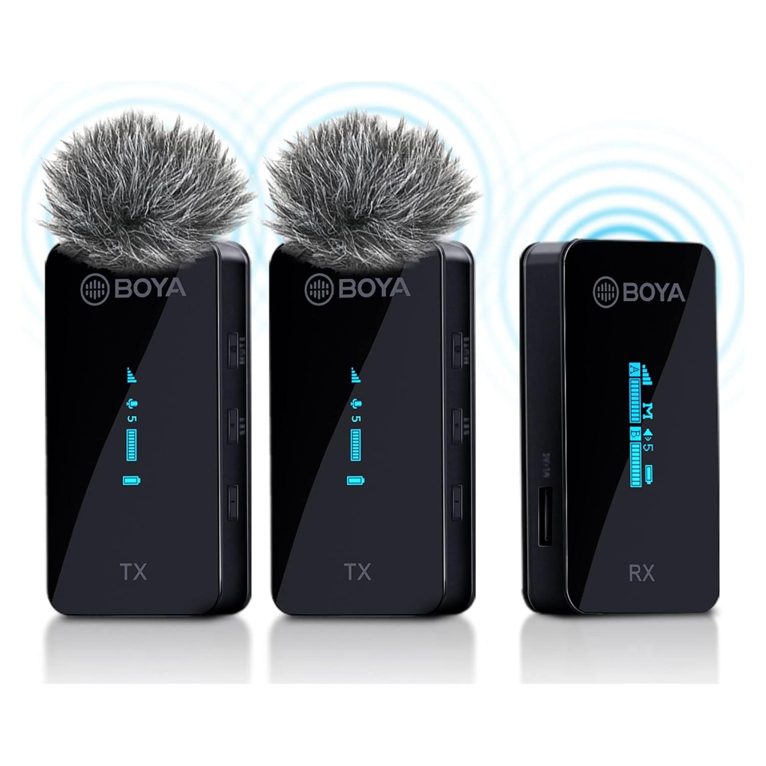 Micrófono Inalámbrico BOYA BY-XM6-S2 Doble Canal 100m