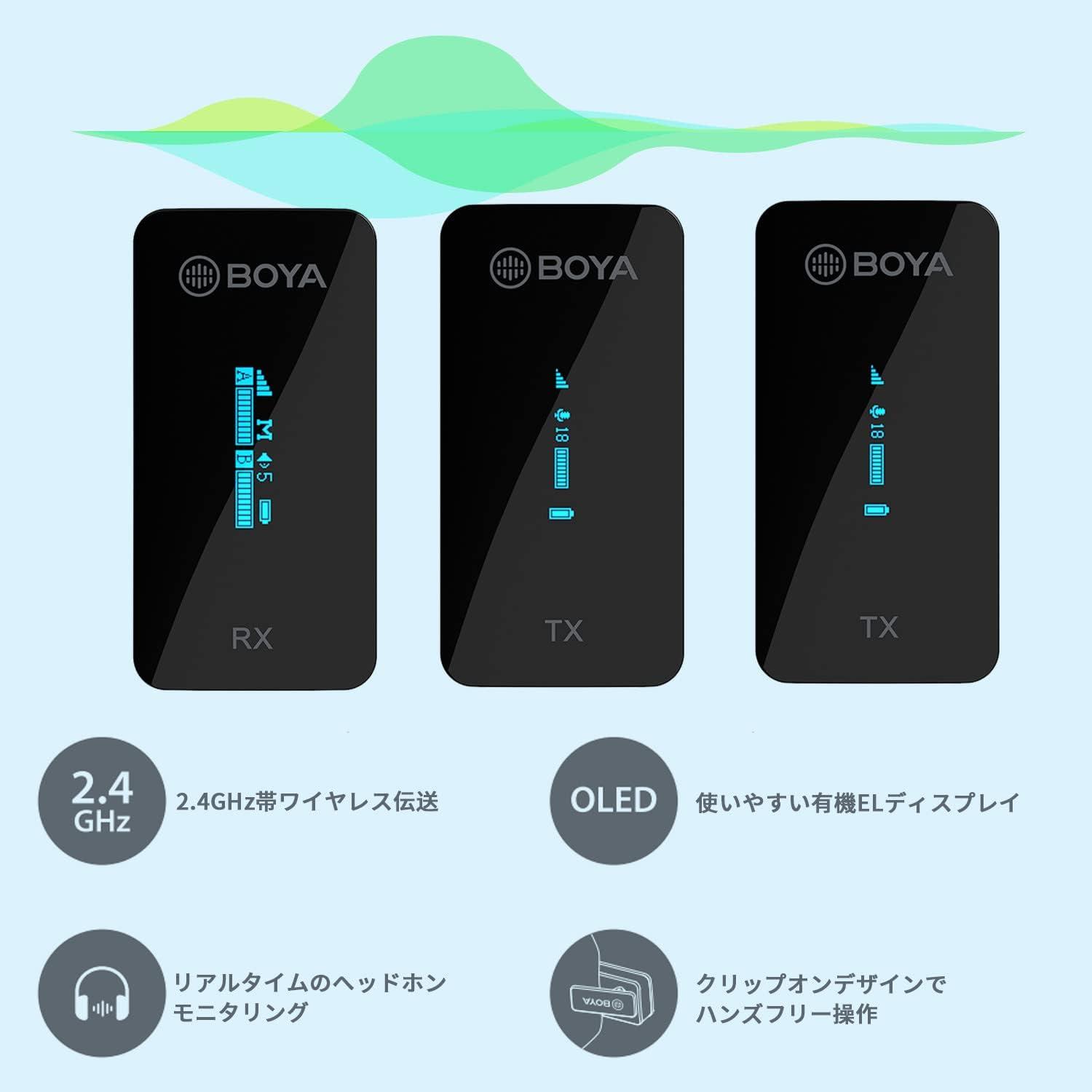 Micrófono Inalámbrico BOYA BY-XM6-S2 Doble Canal 100m