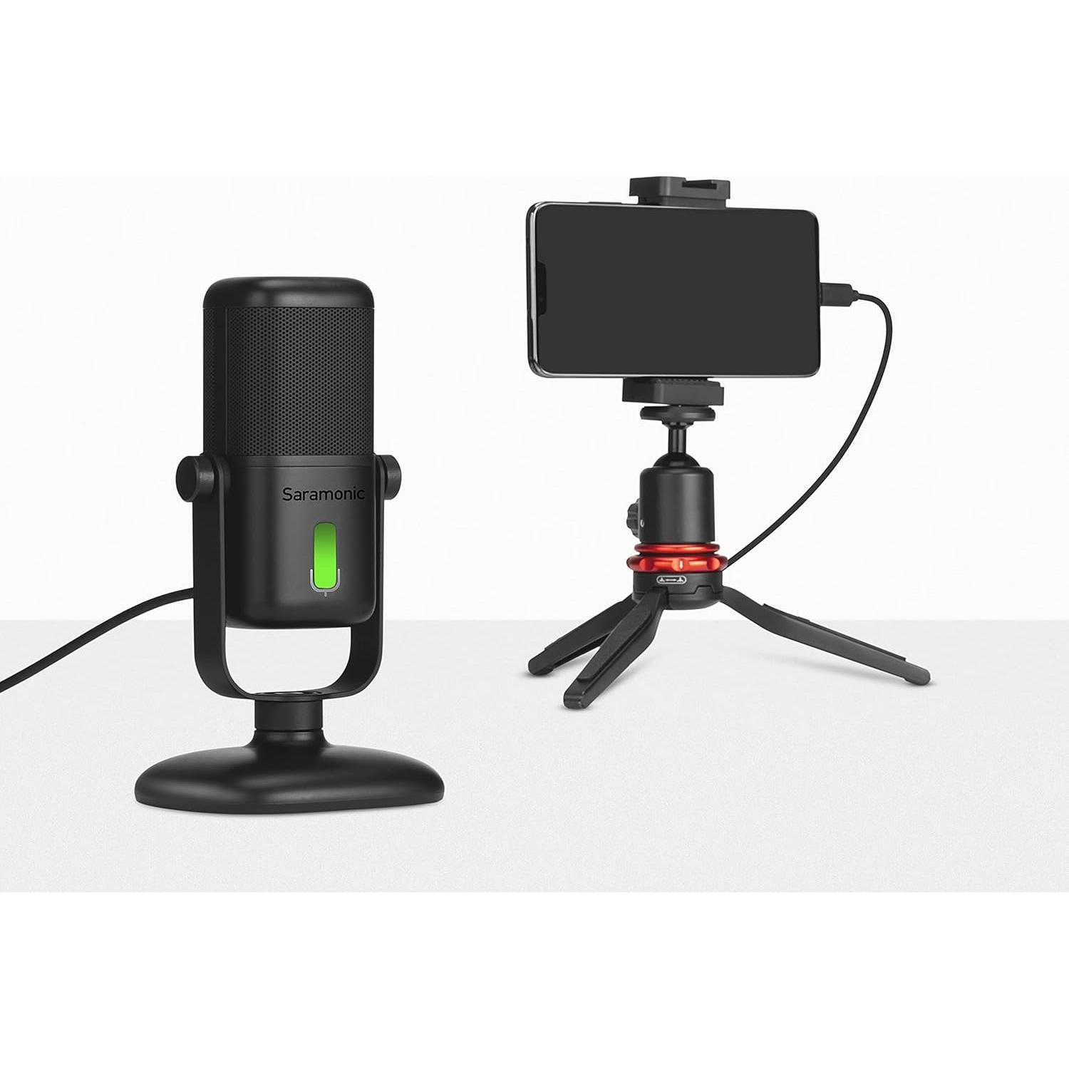 Micrófono de Estudio USB Saramonic SR-MV2000 con Soporte