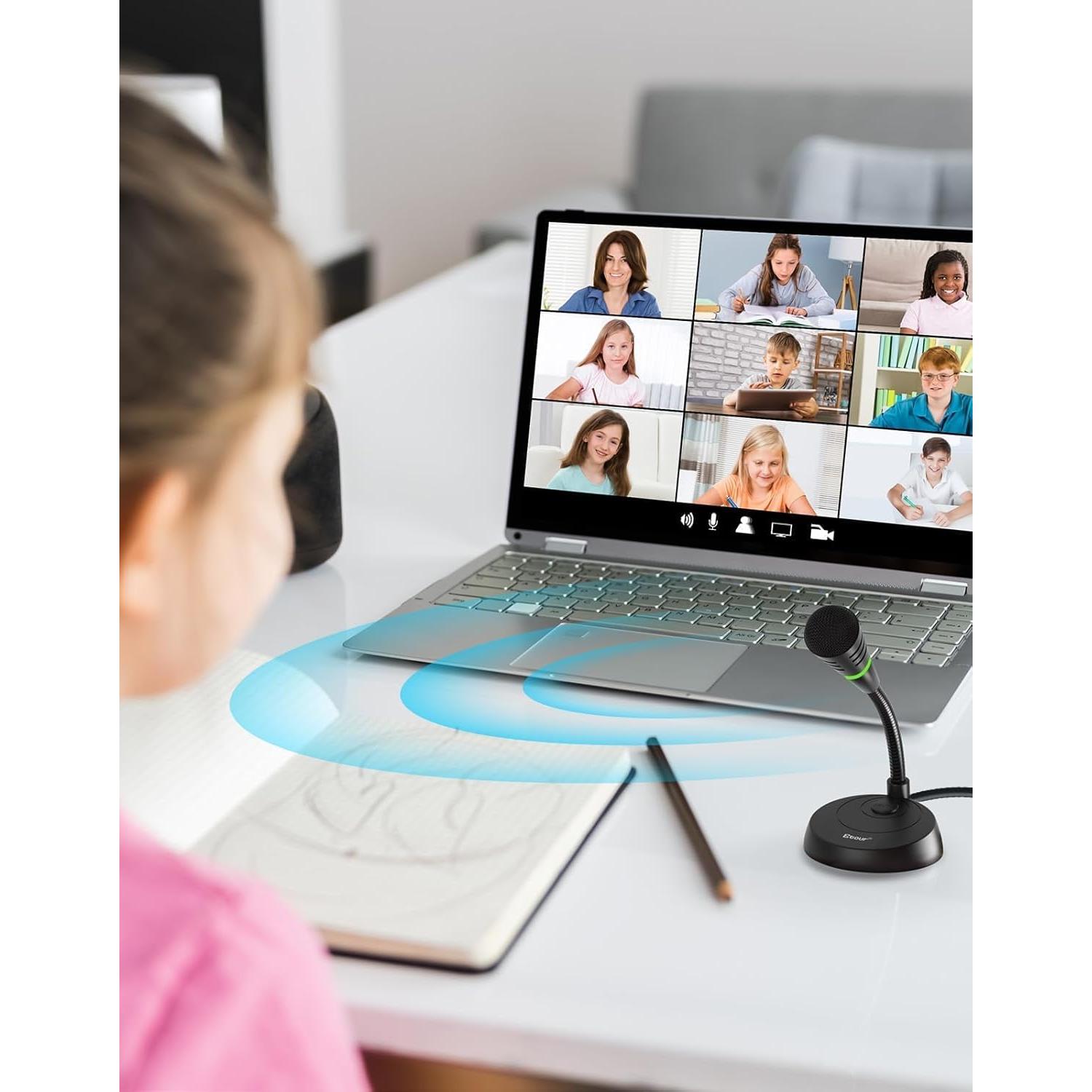 Micrófono USB Etour Mini Cardioide para PC y Mac - 1.8m