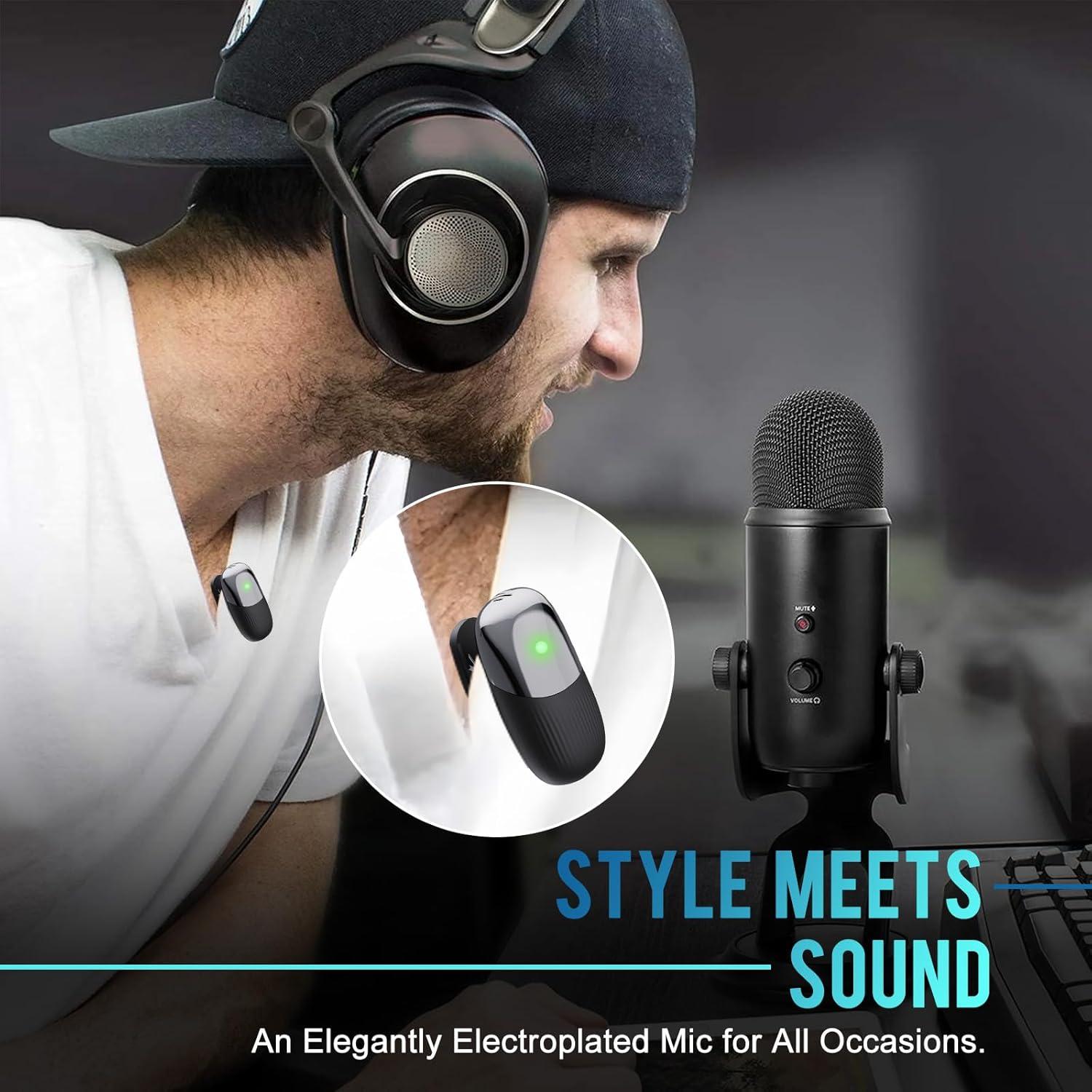 Micrófono Lavalier Inalámbrico Lulunafu S5 48kHz 80m